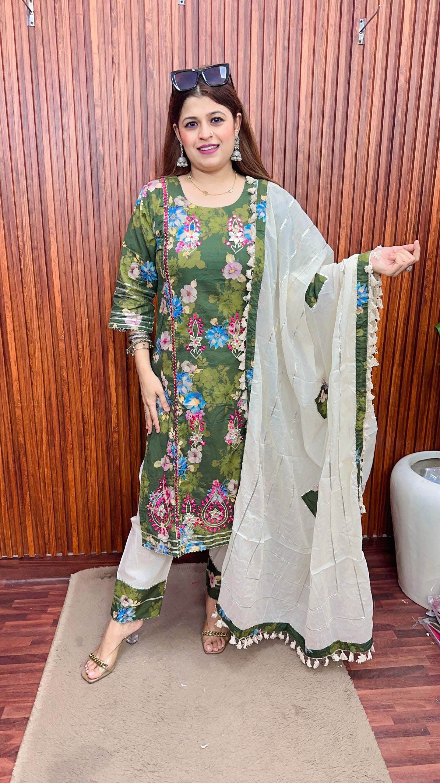Premium gota patti Mirror work suit