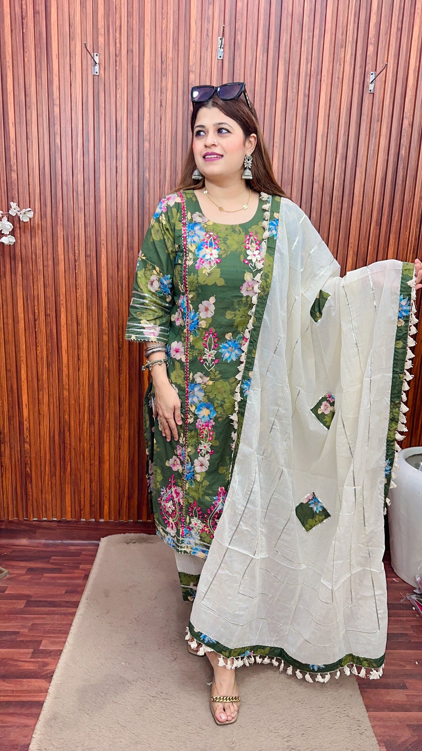 Premium gota patti Mirror work suit