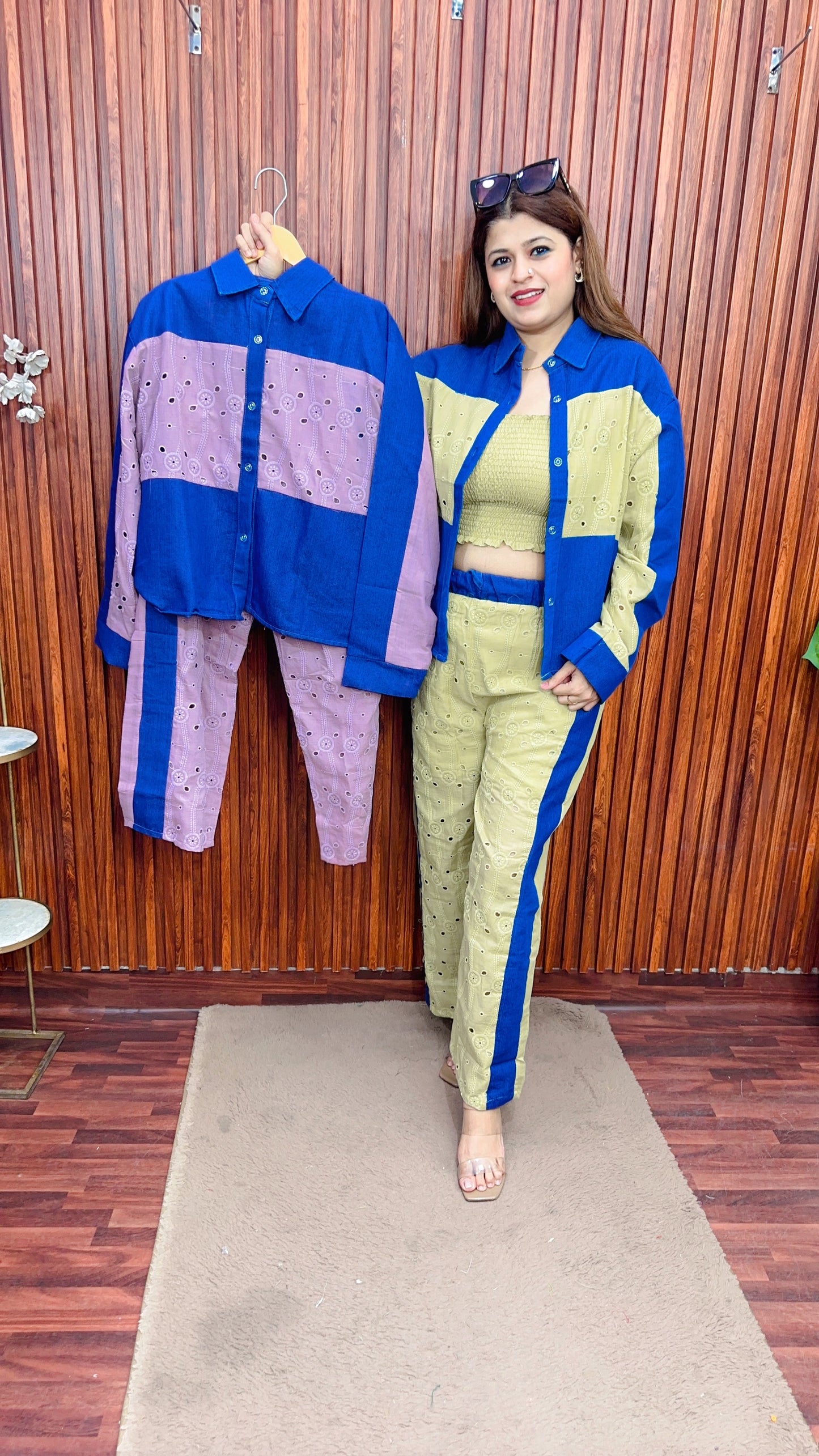 Denim Schifli coord set