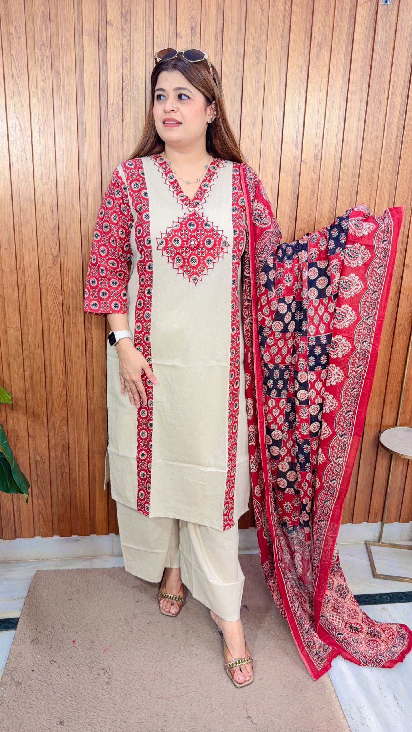 Amvita Cotton Three Piece Suit