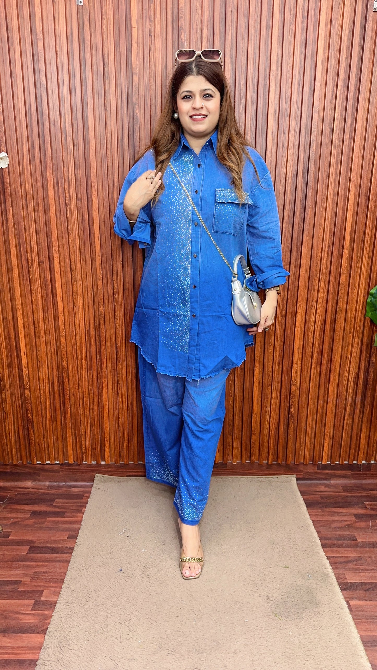 Ombre Servoski denim coord set