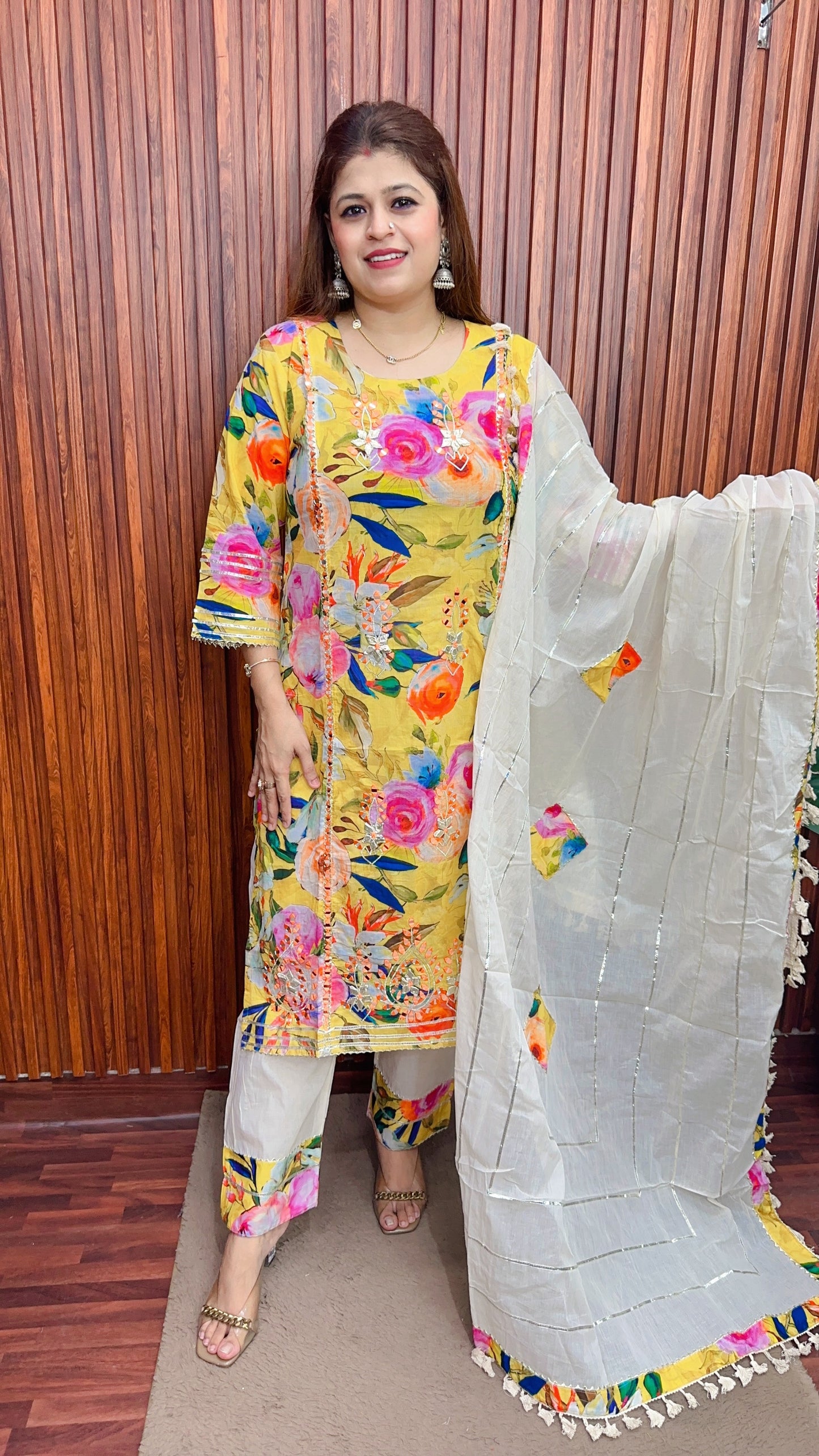 Premium gota patti Mirror work suit