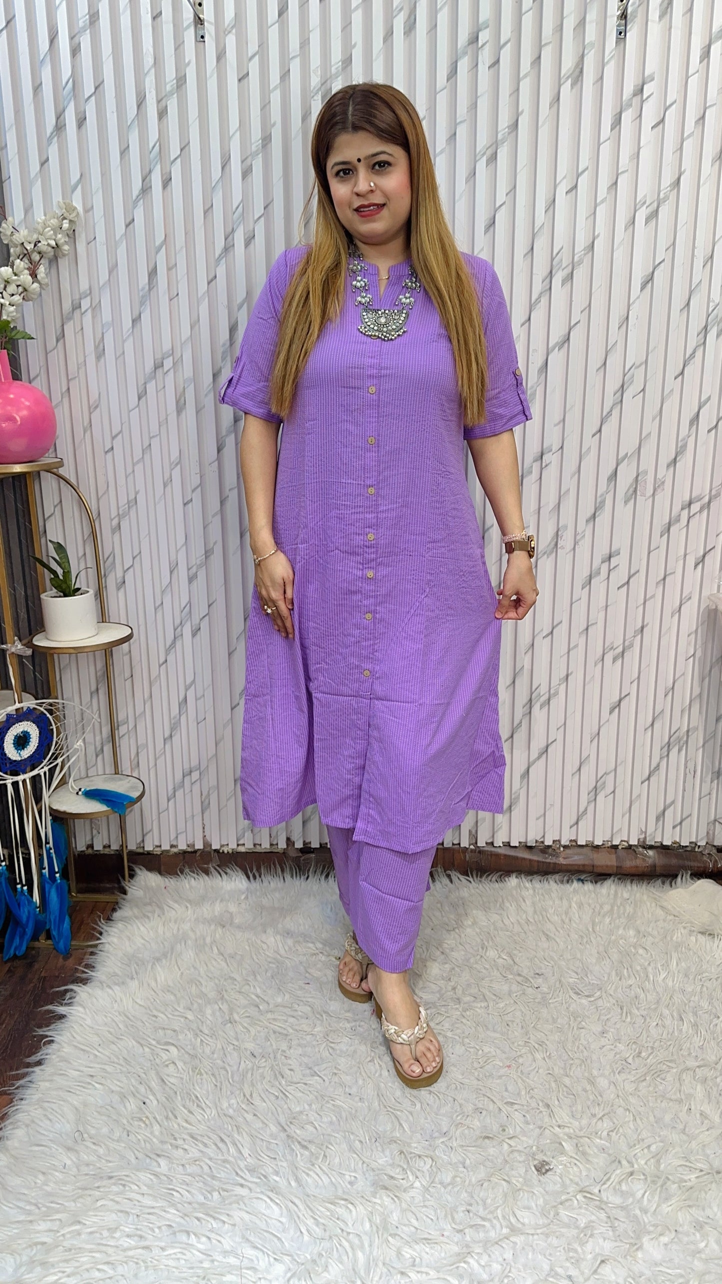 Kantha kurta set with Plazo