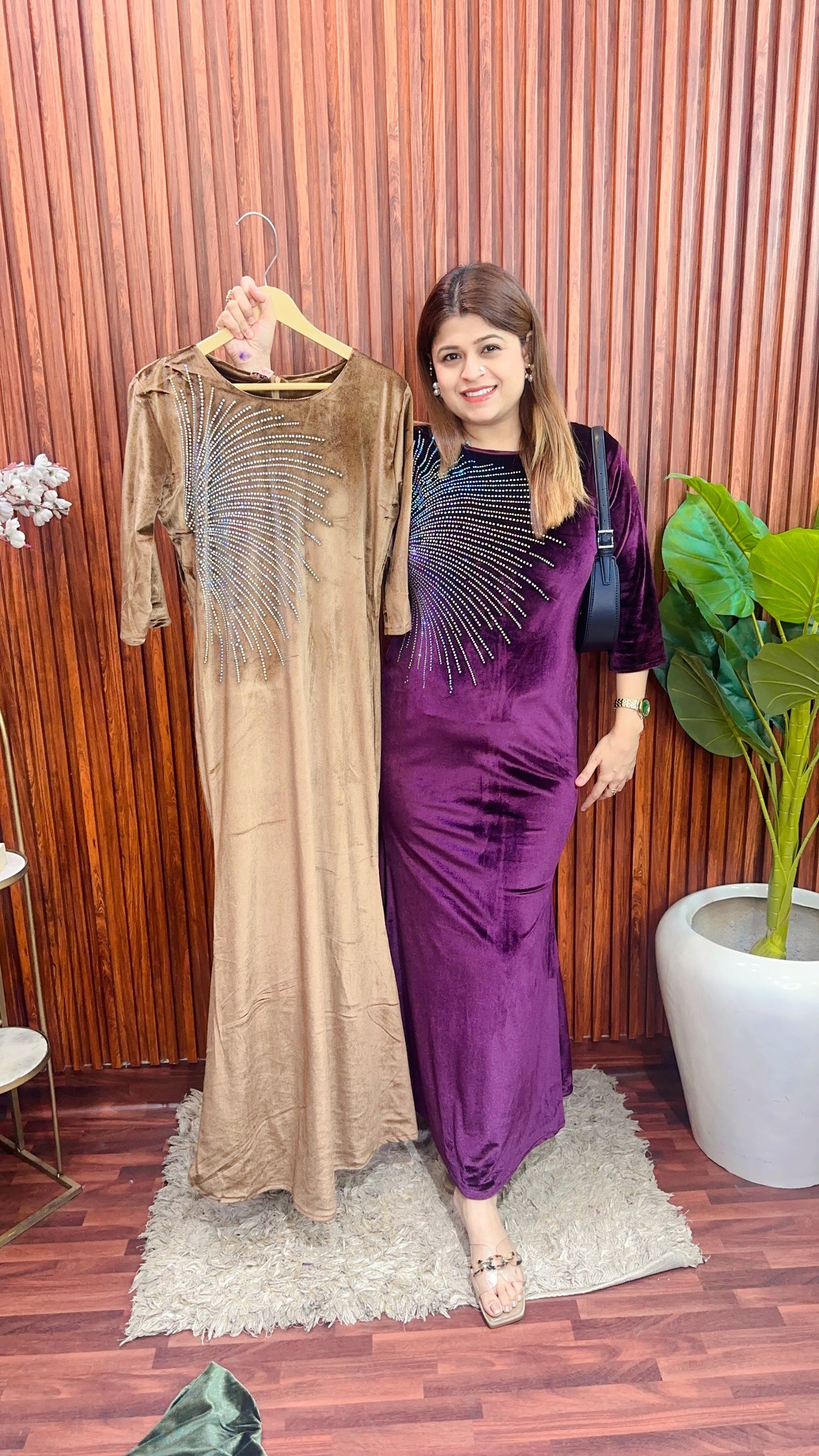 One Side Servoski Long Dress