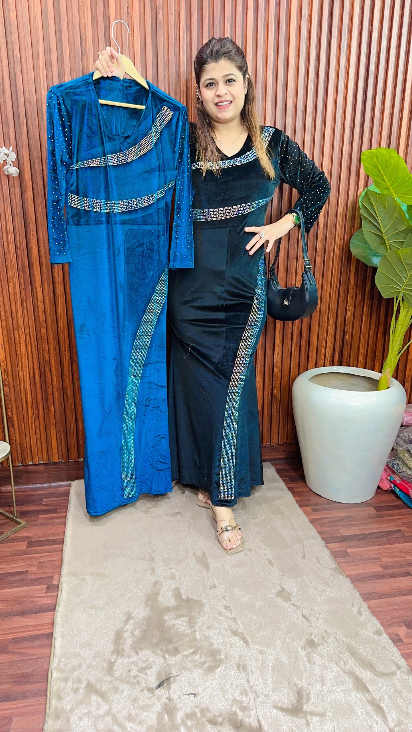 Zebra Servoski velvet dress