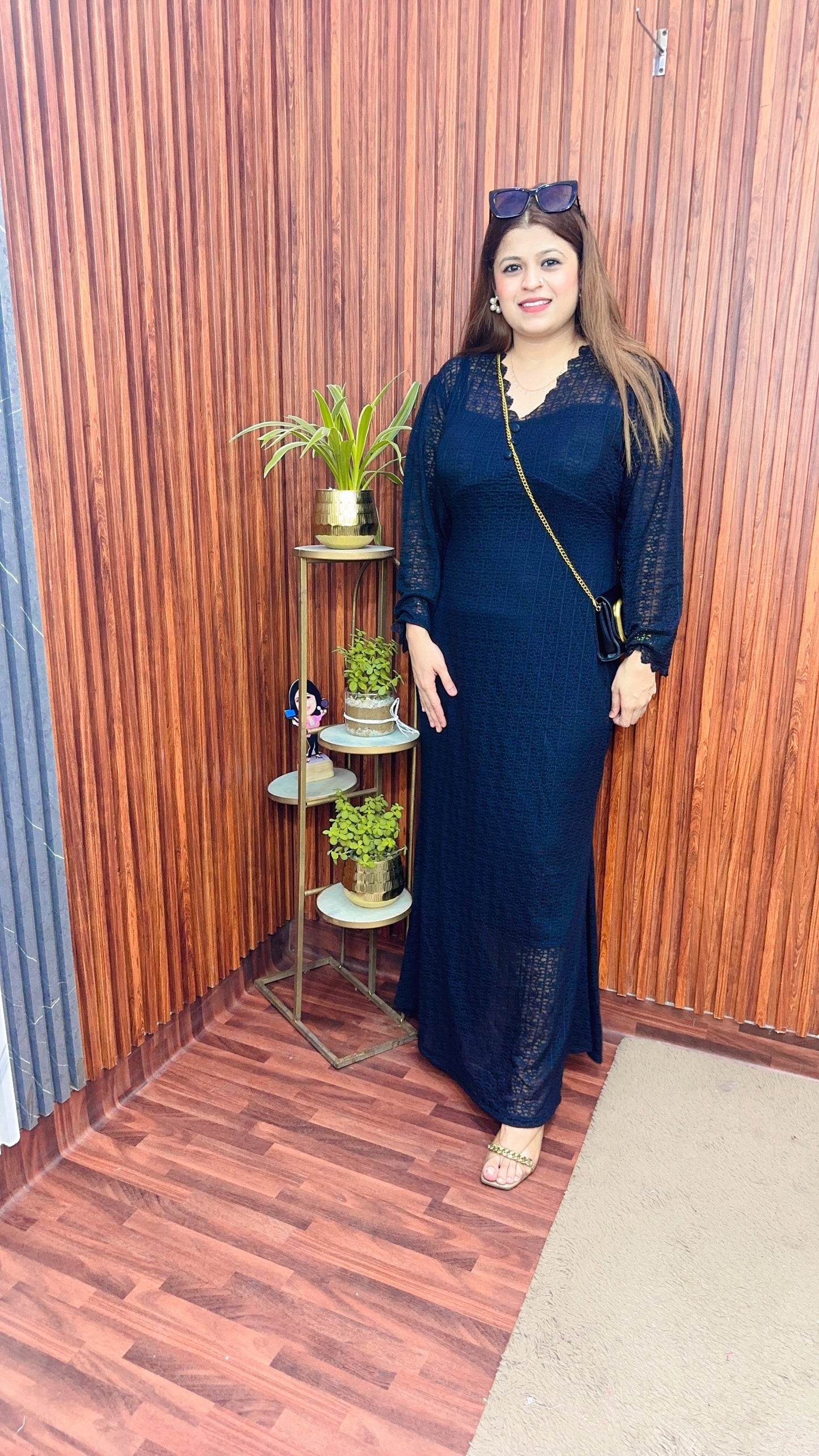 Fish cut Net Imported Dress