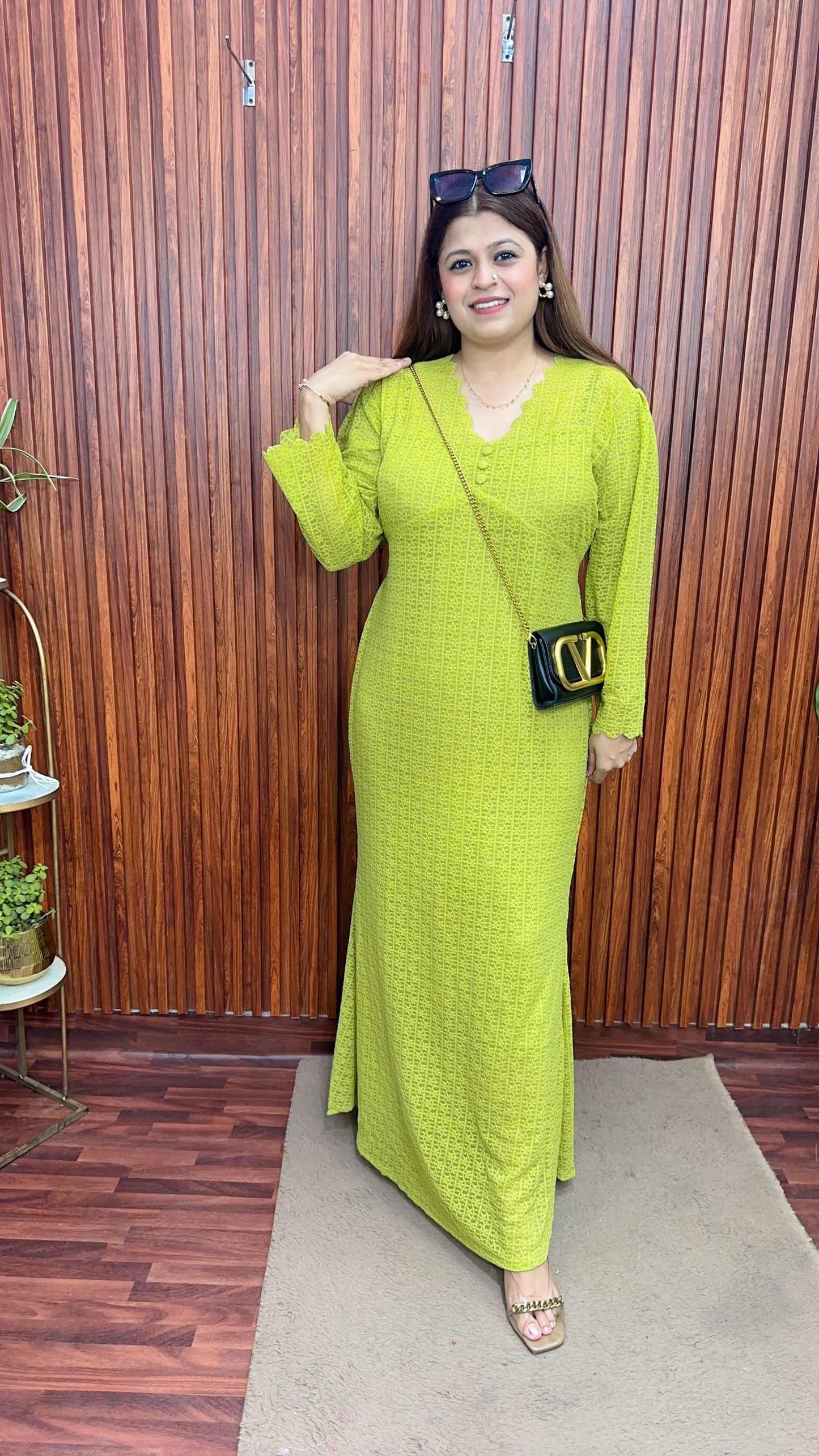 Fish cut Net Imported Dress