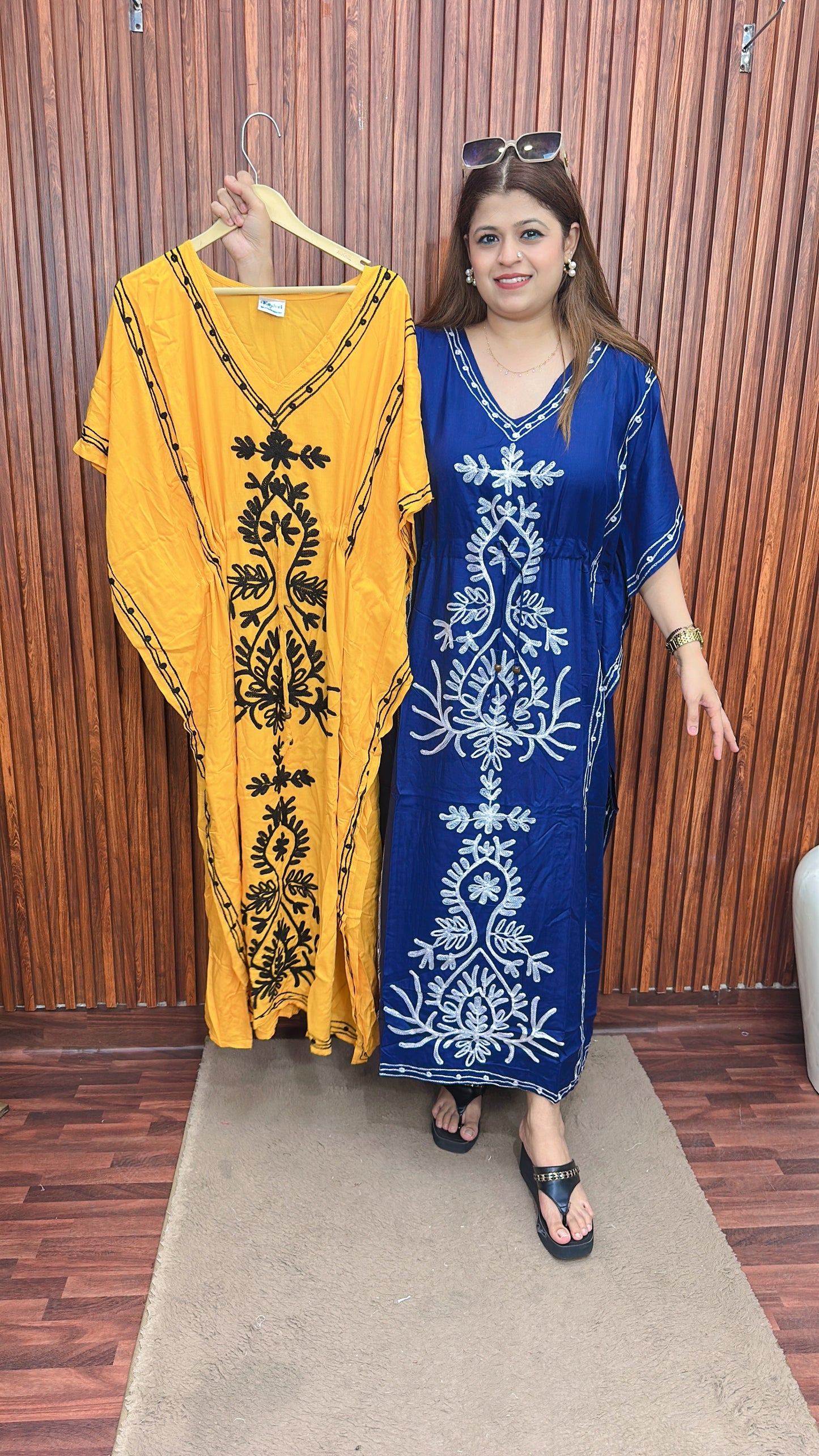 Embroidery Kaftan Gown