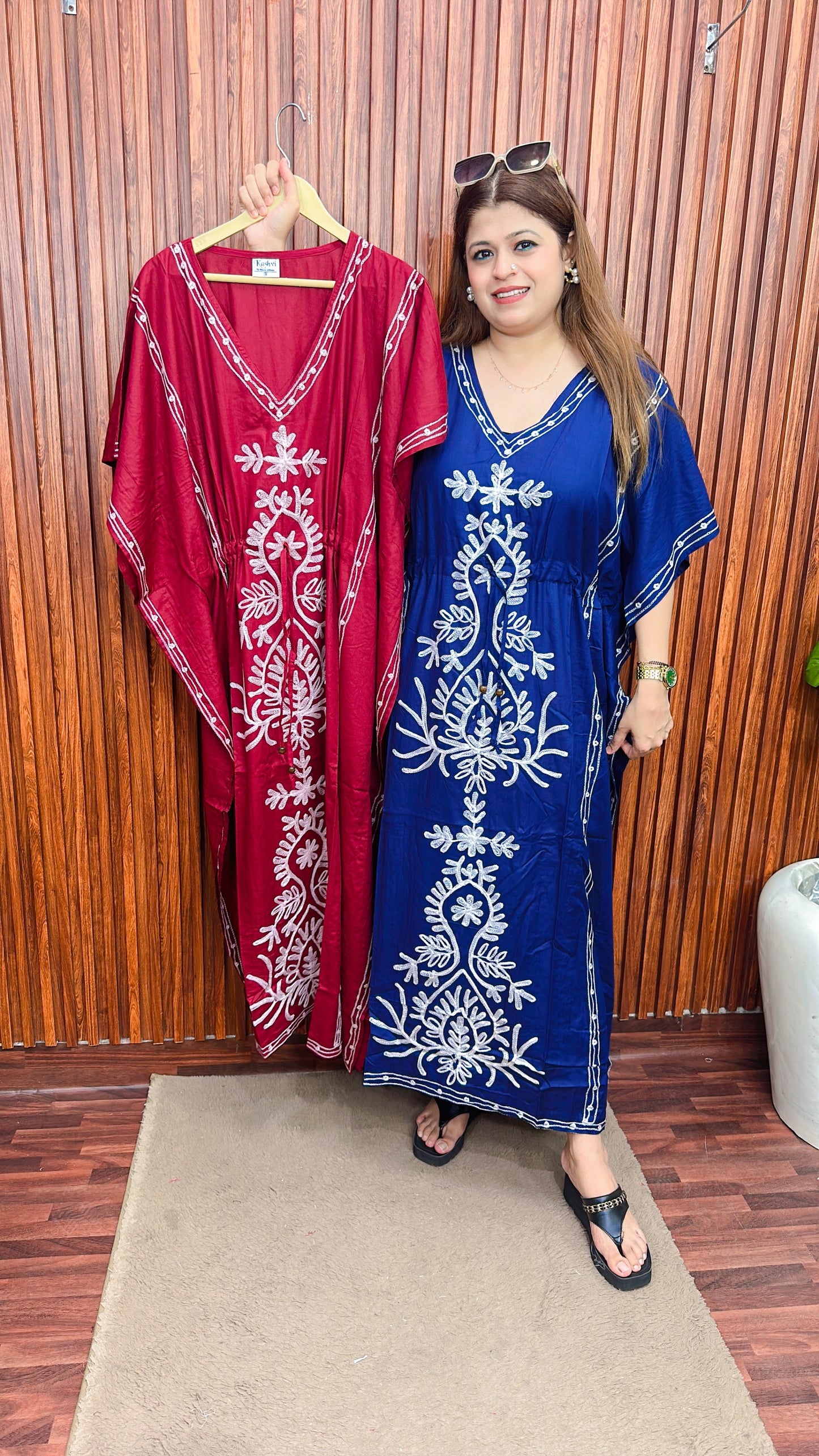 Embroidery Kaftan Gown
