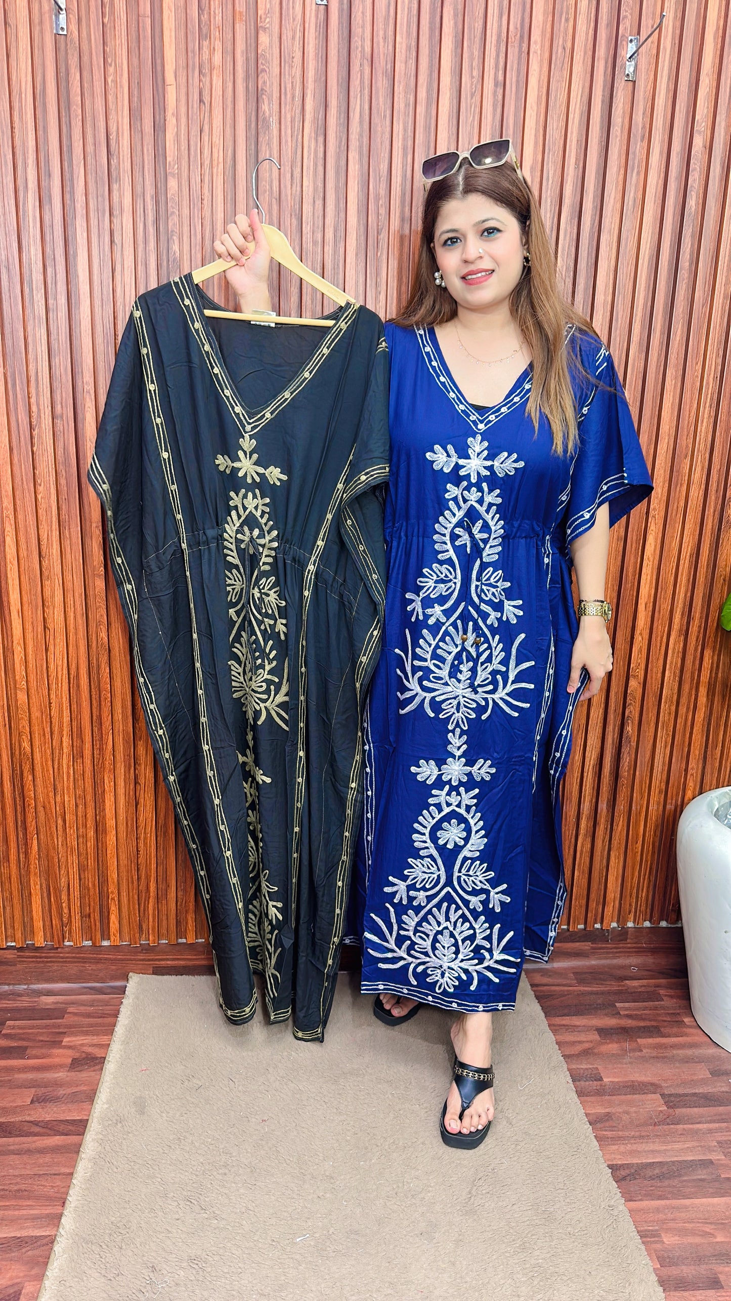 Embroidery Kaftan Gown