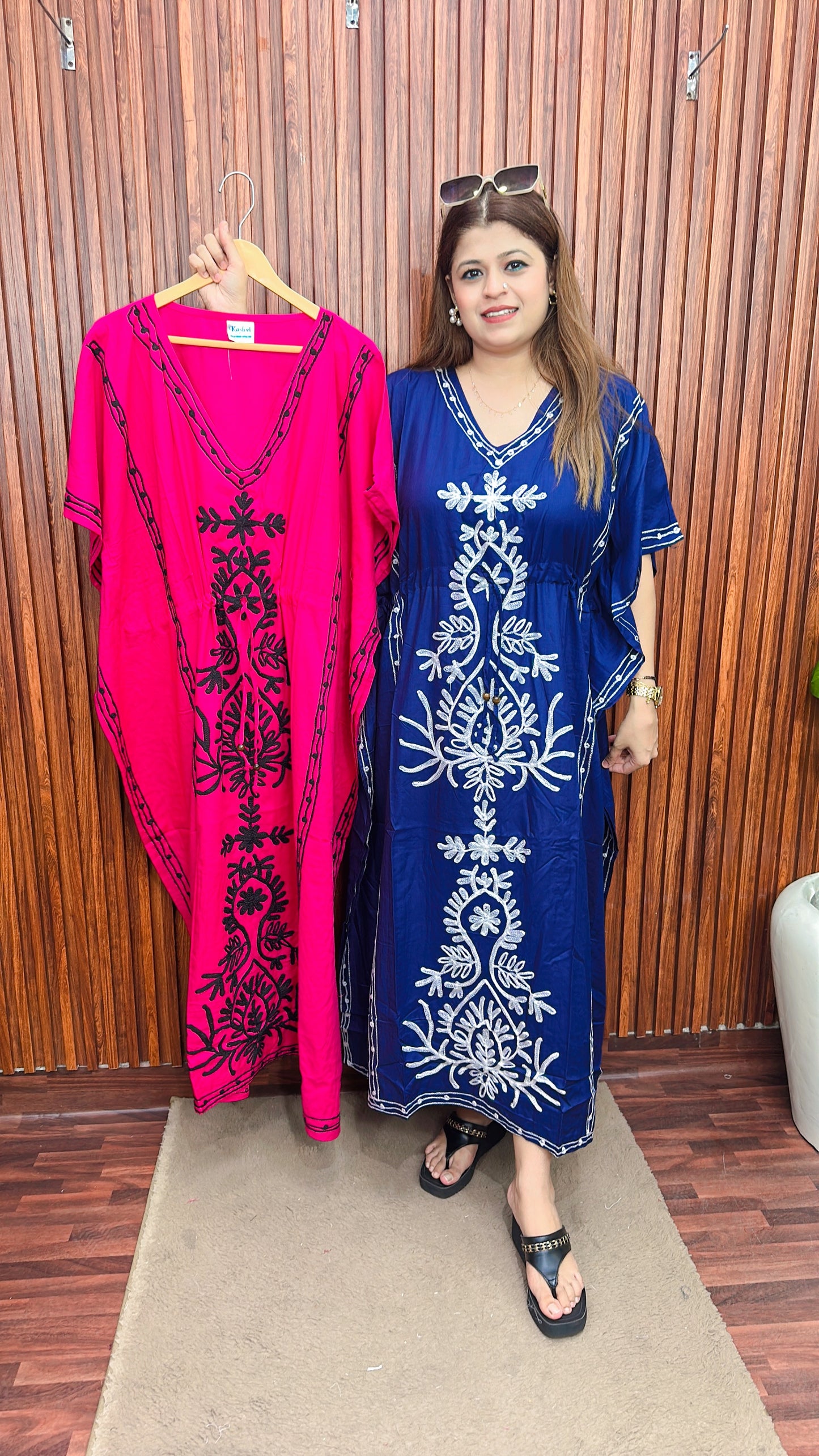 Embroidery Kaftan Gown