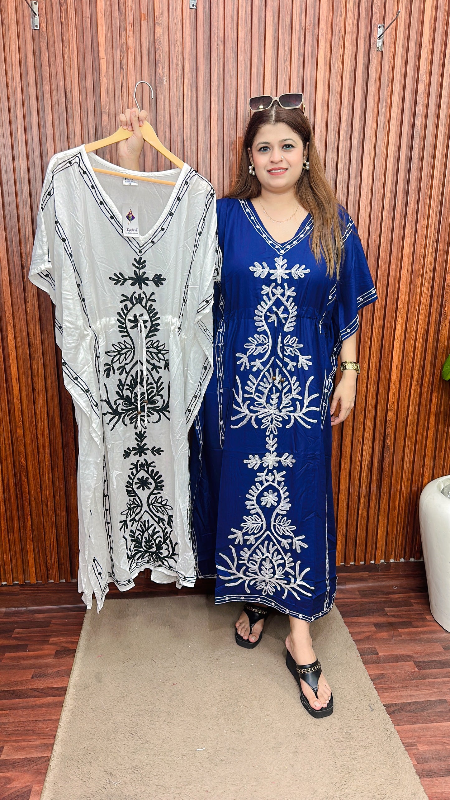 Embroidery Kaftan Gown