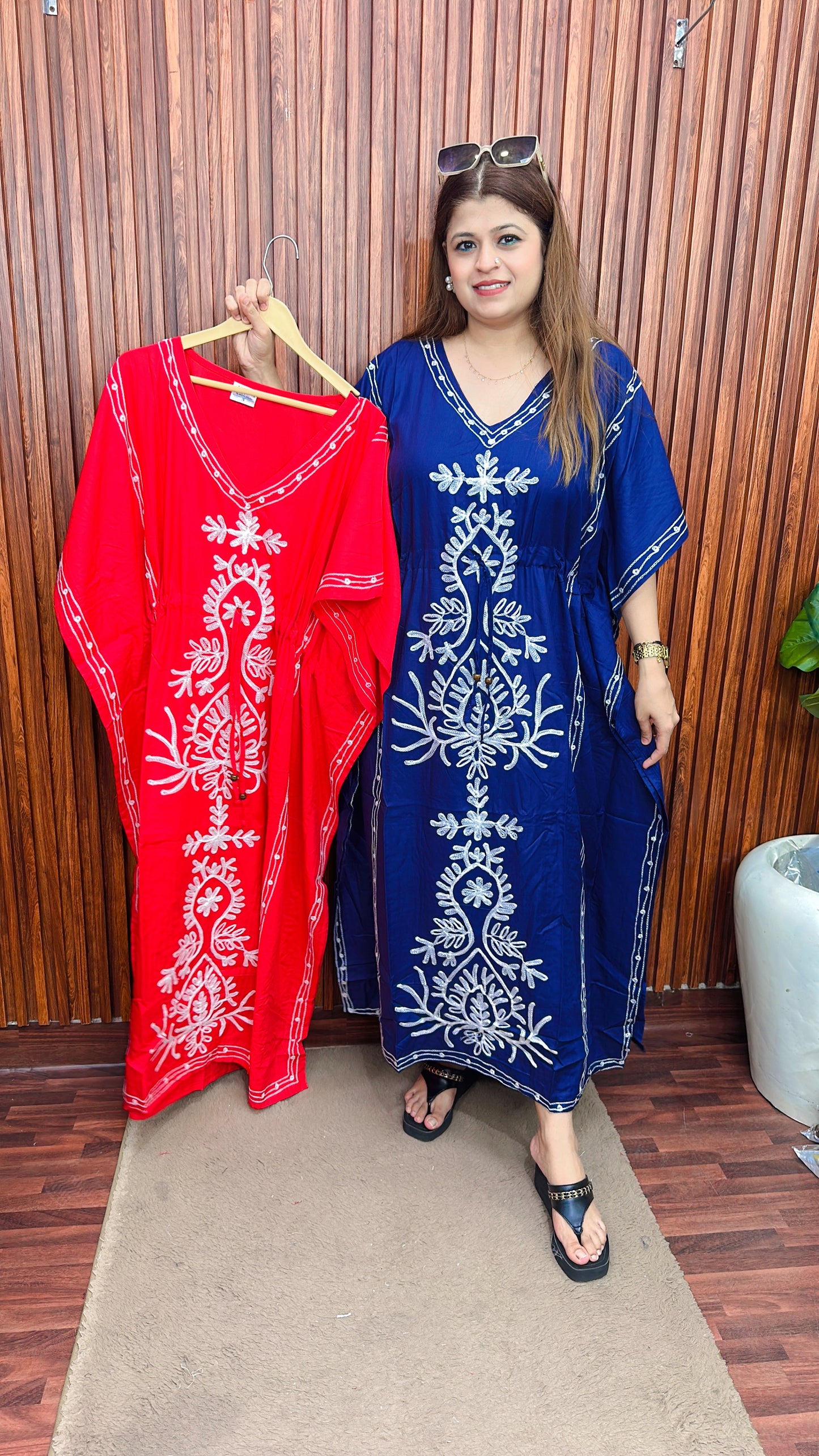 Embroidery Kaftan Gown