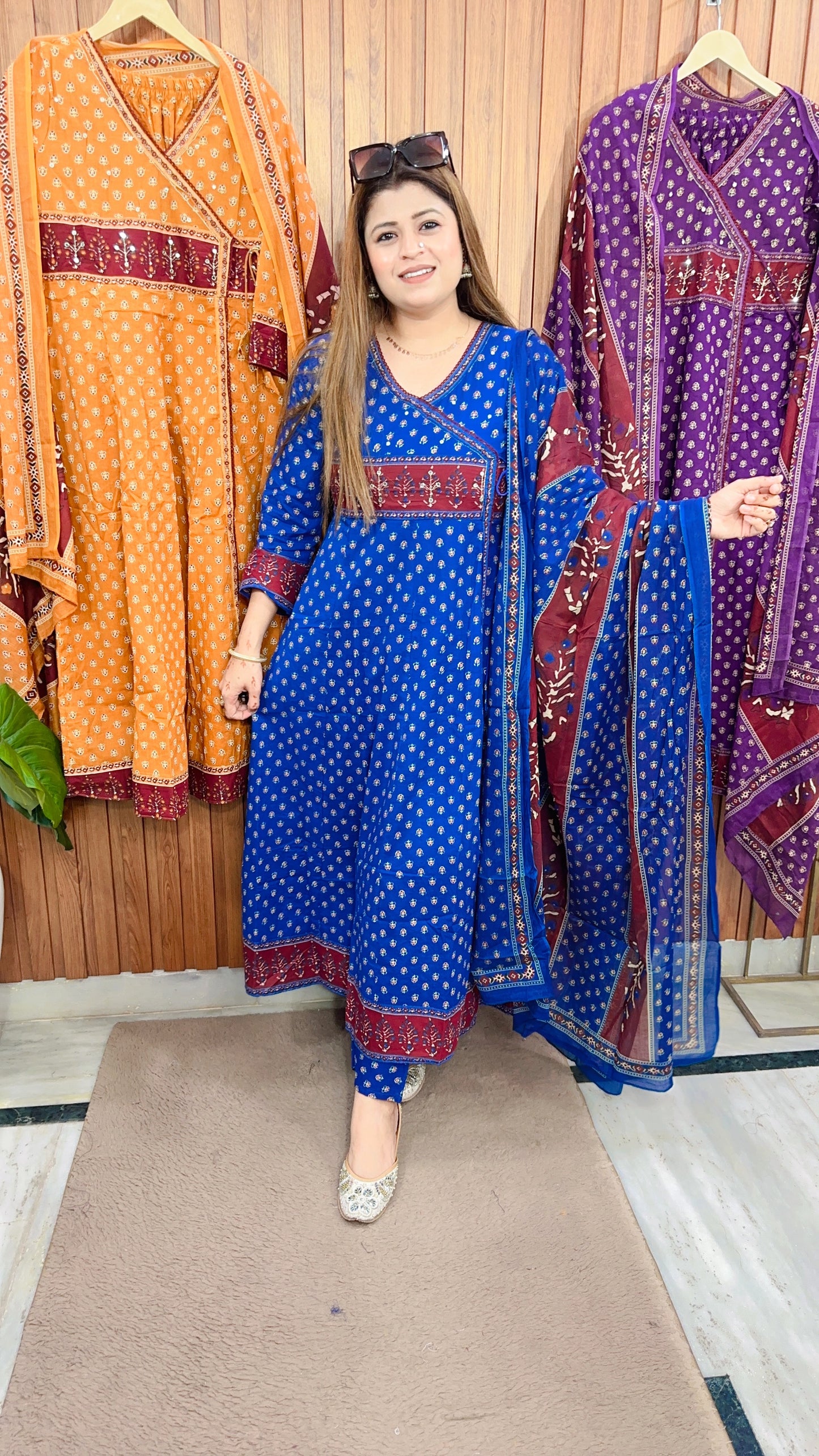 Mehar Pure Cotton Anarkali Suit