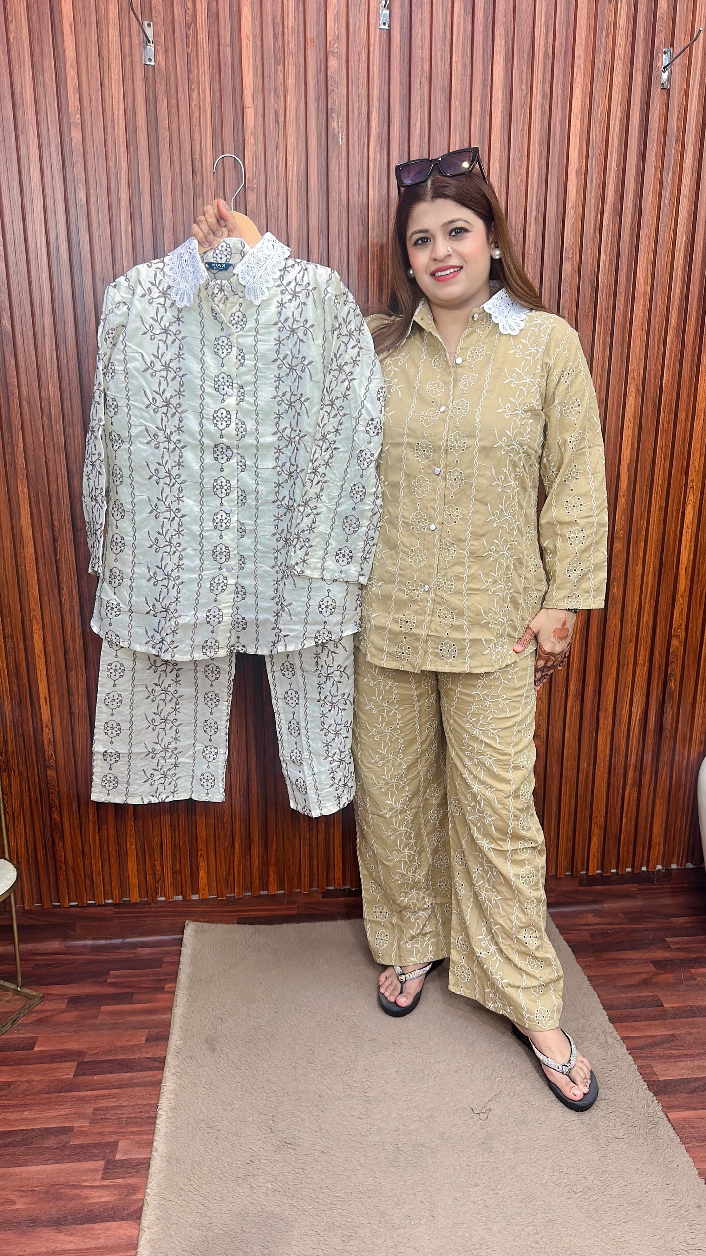 Cotton Schifli Coord set