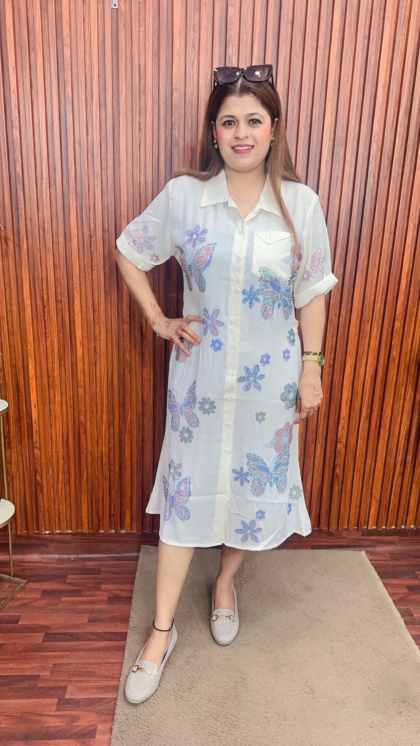 Rime stone imported Dress