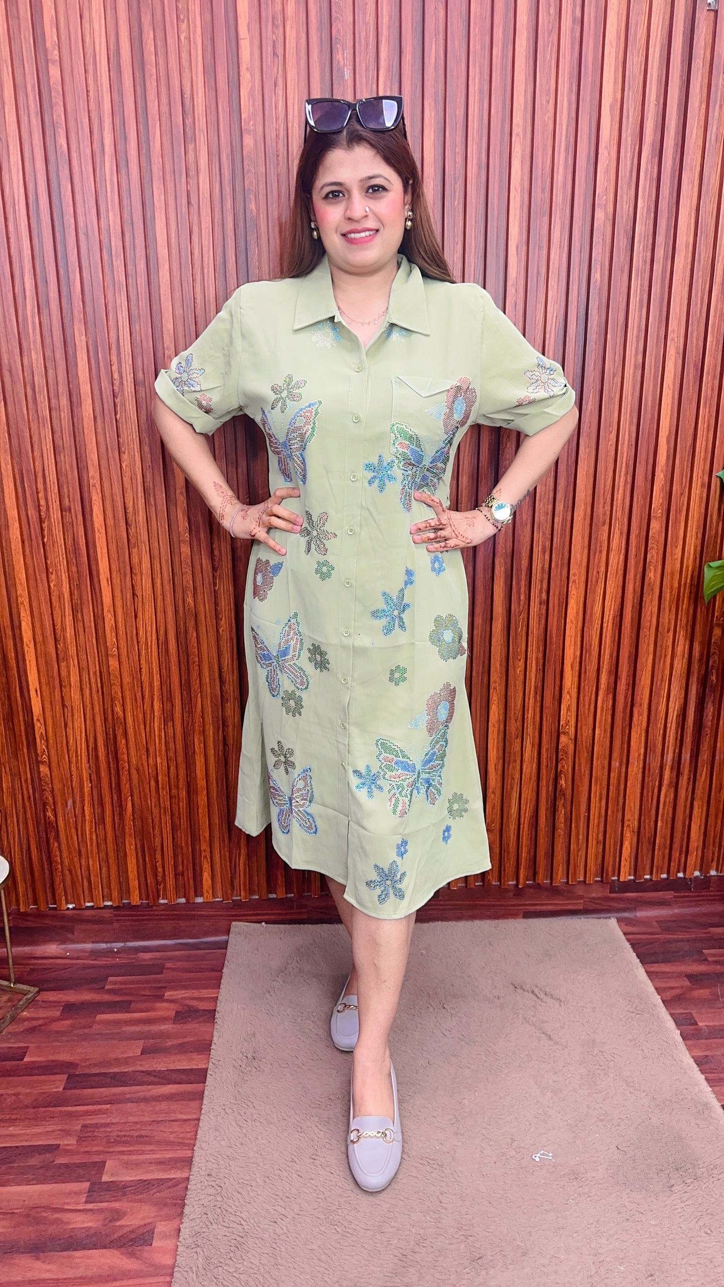 Rime stone imported Dress