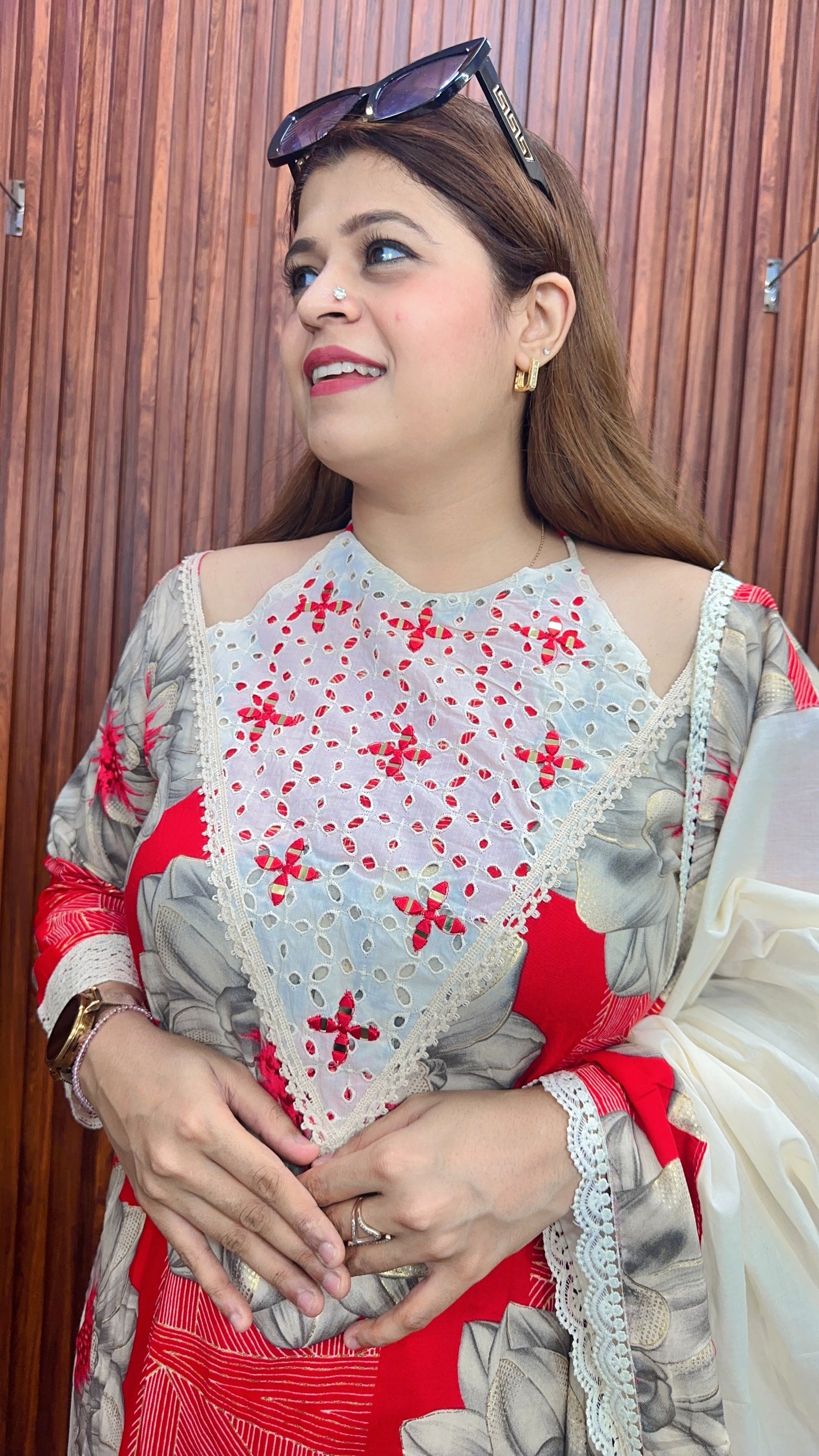 Schifli Halter Neck Cotton suit