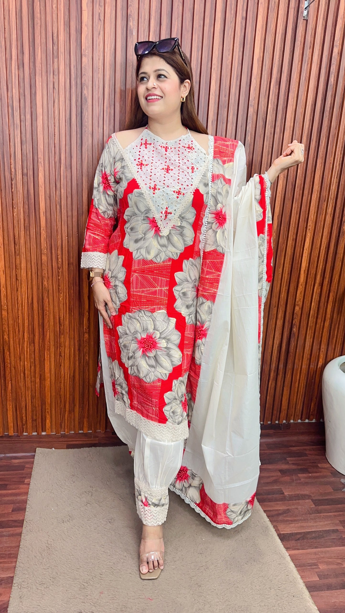 Schifli Halter Neck Cotton suit