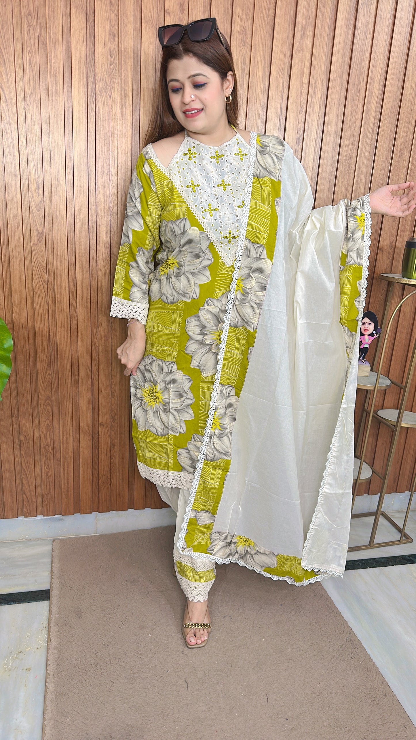 Schifli Halter Neck Cotton suit