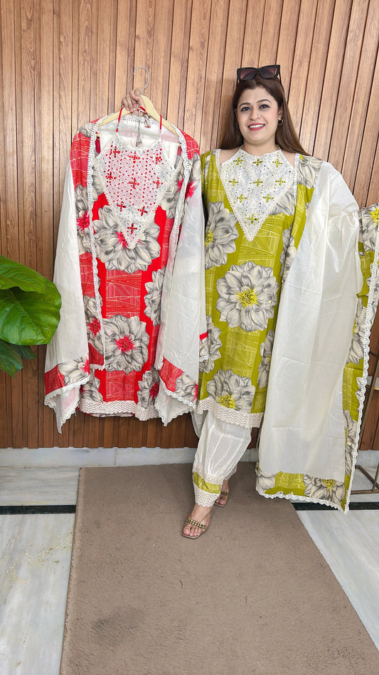 Schifli Halter Neck Cotton suit