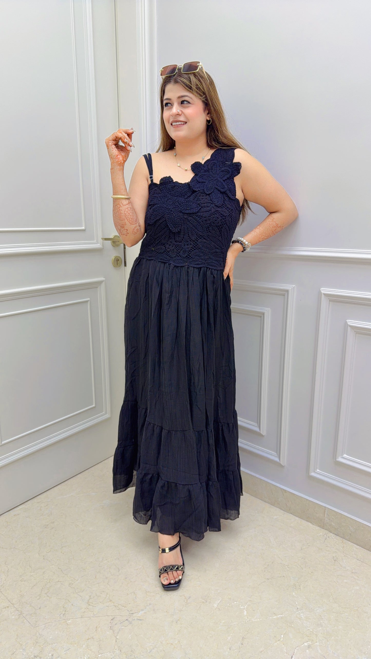Aleda Crochet Cotton Dress