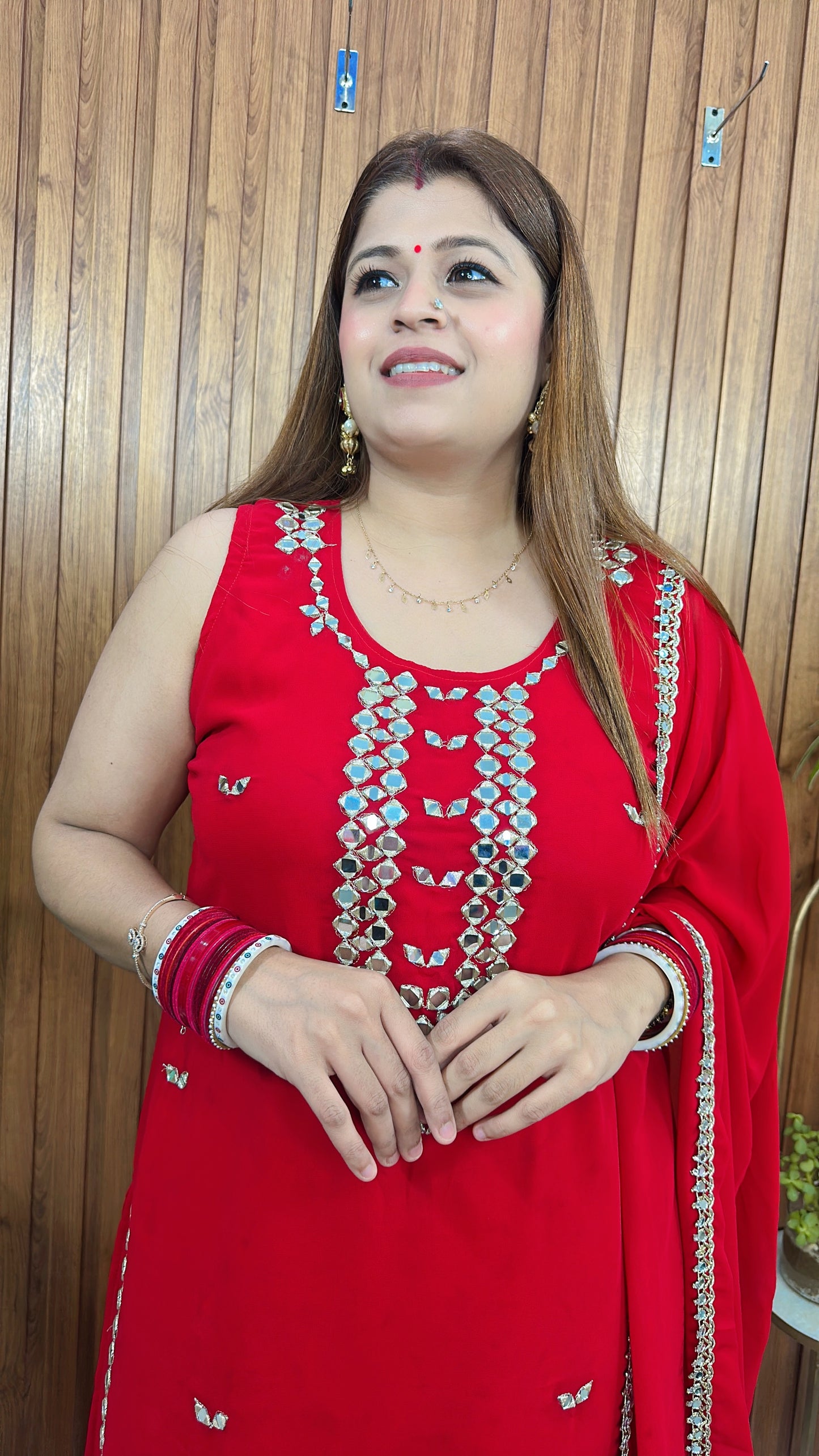 Suhag karwachauth special Suit with sleeves inside