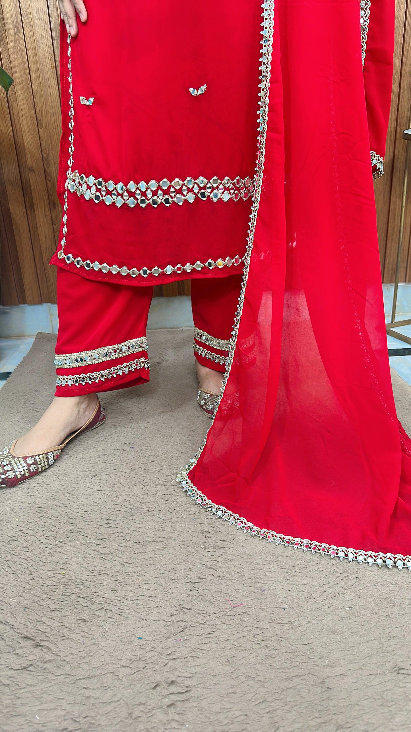 Suhag karwachauth special Suit with sleeves inside
