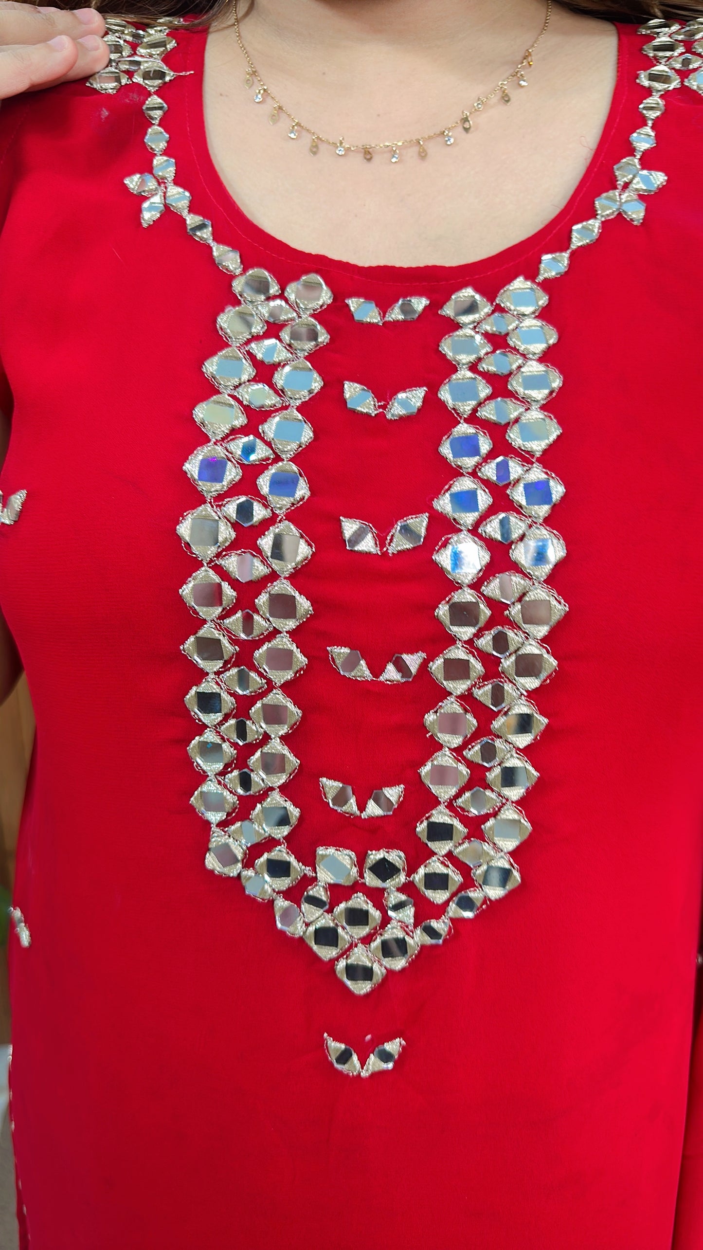 Suhag karwachauth special Suit with sleeves inside