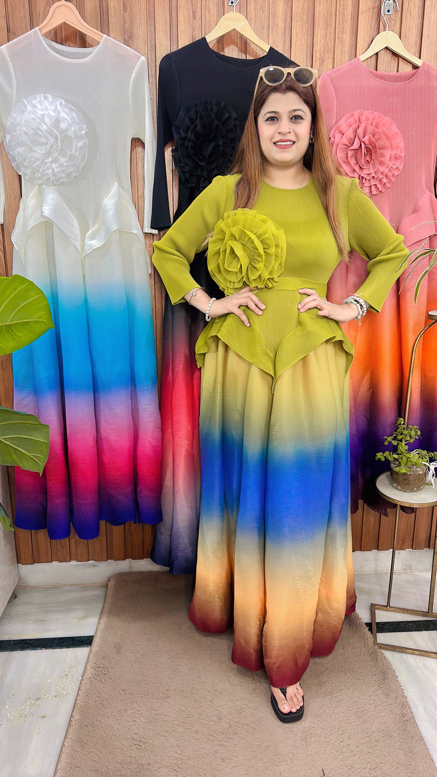 Ombre Bloom Gown Dress