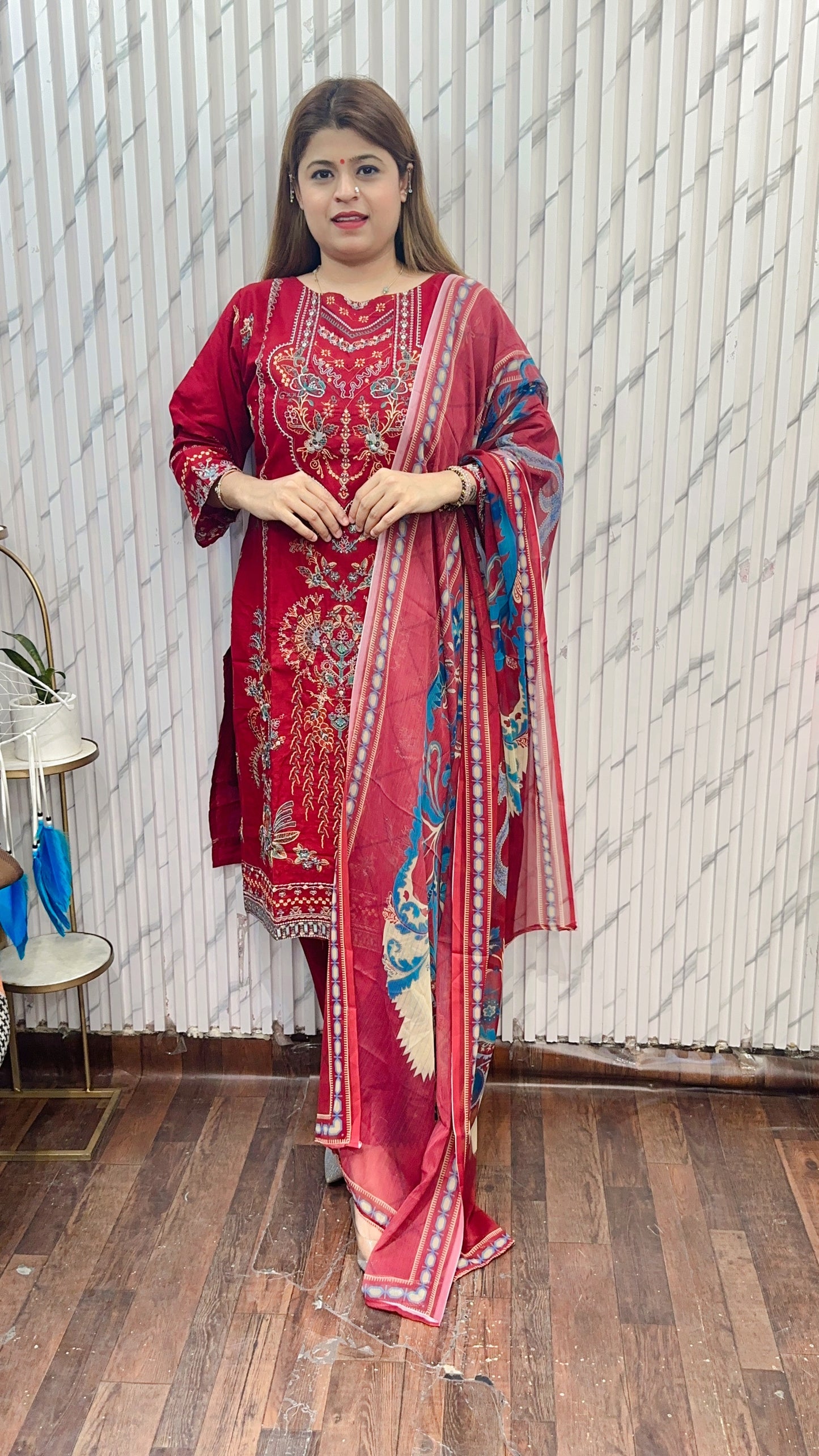 Riva cotton Embroidery Suit Set