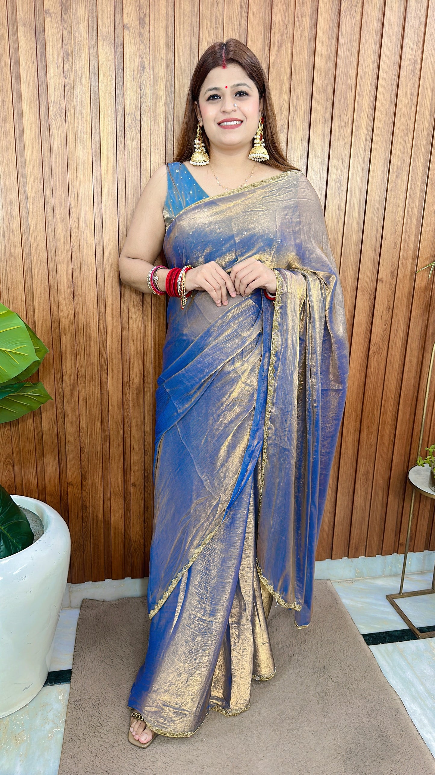 Premium shimmer organza Saree