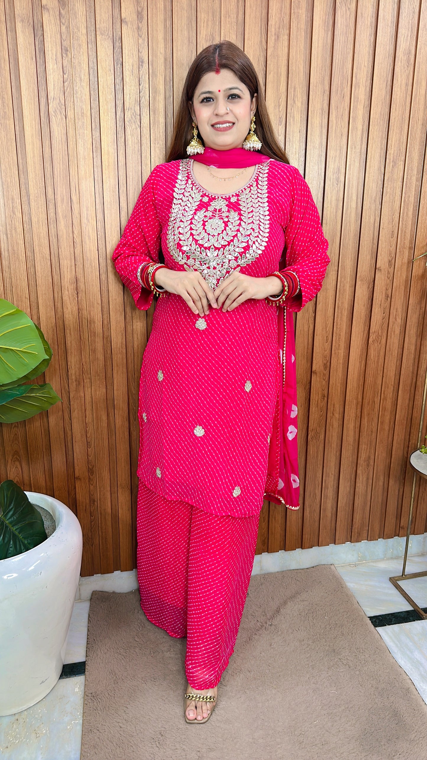 Leheriya Gota patti Suit with sharara