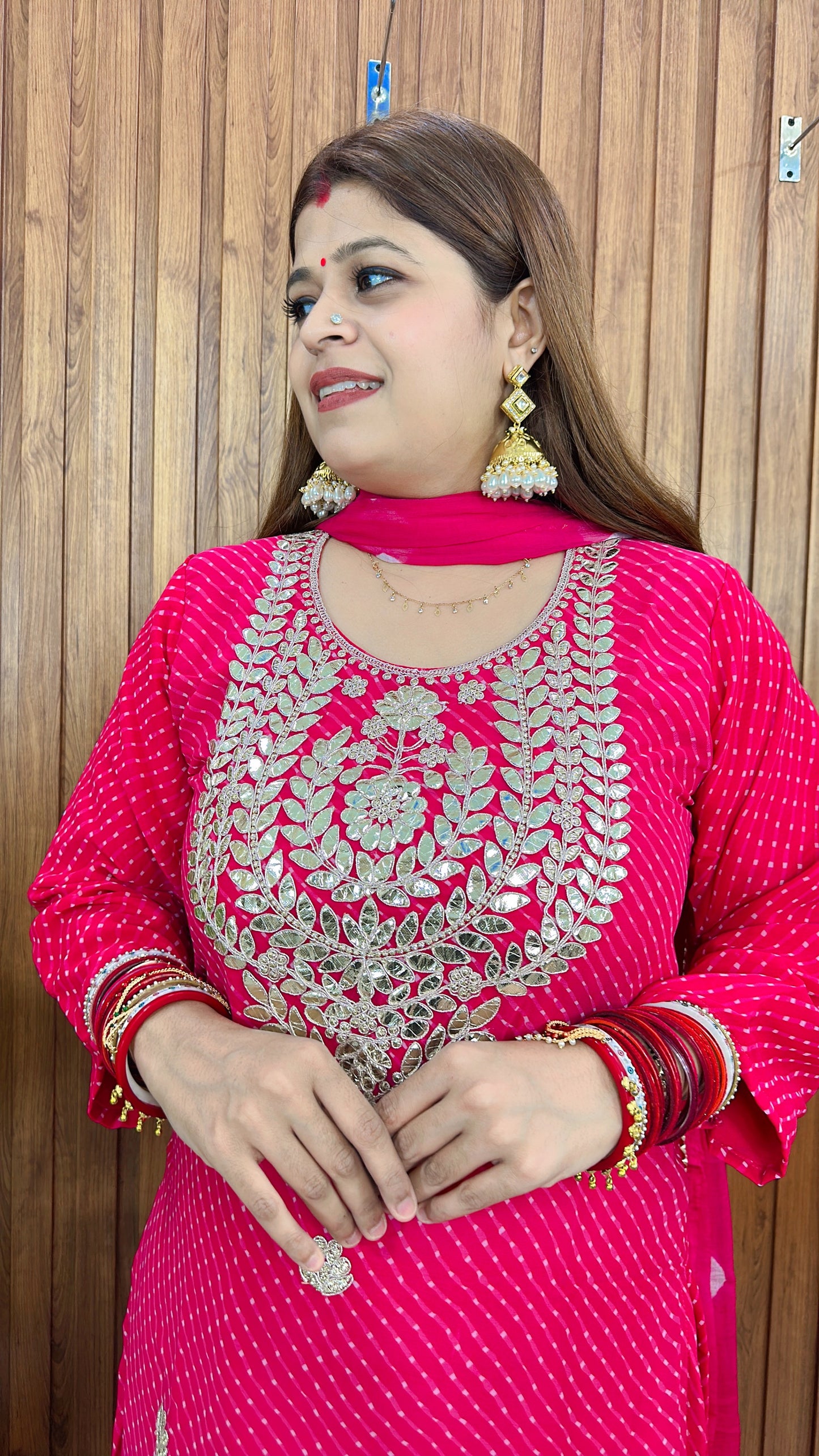 Leheriya Gota patti Suit with sharara