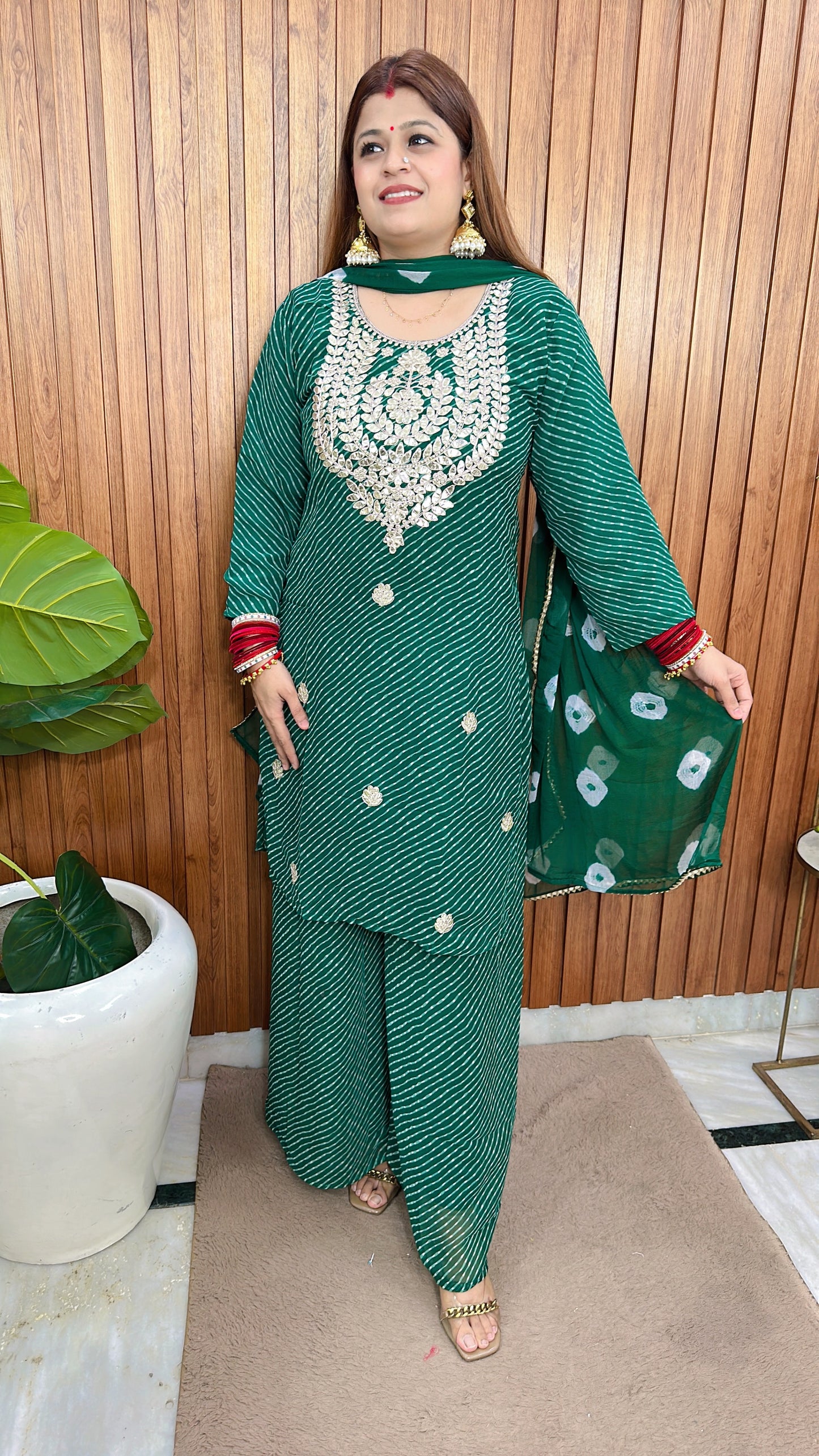 Leheriya Gota patti Suit with sharara