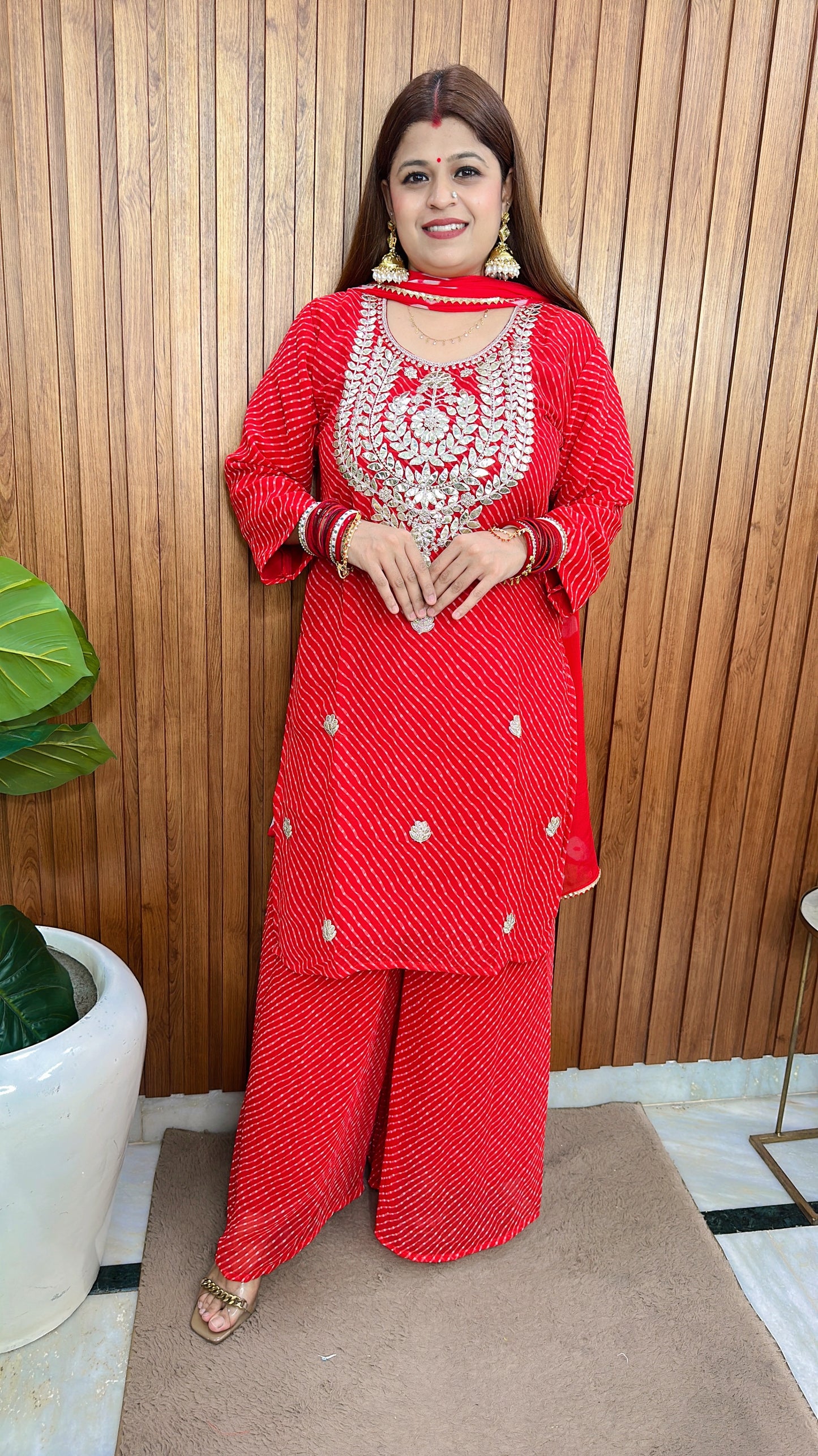 Leheriya Gota patti Suit with sharara