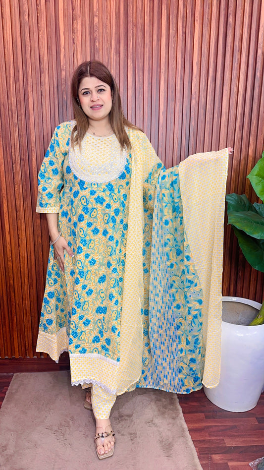 Summer Anarkali suit set