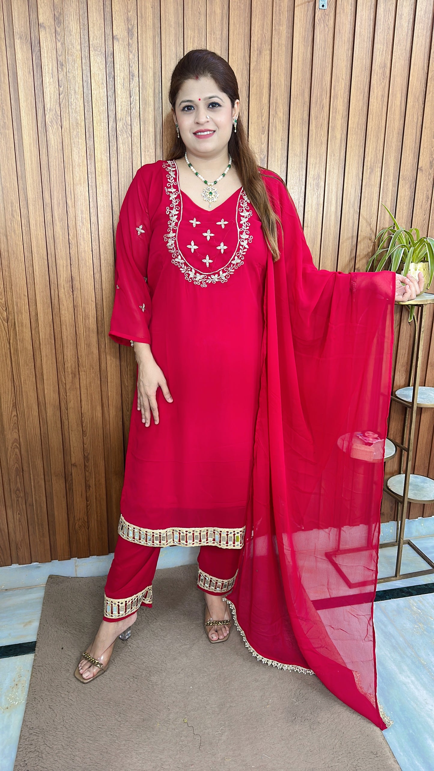 Mirror Handwork Georgette suit