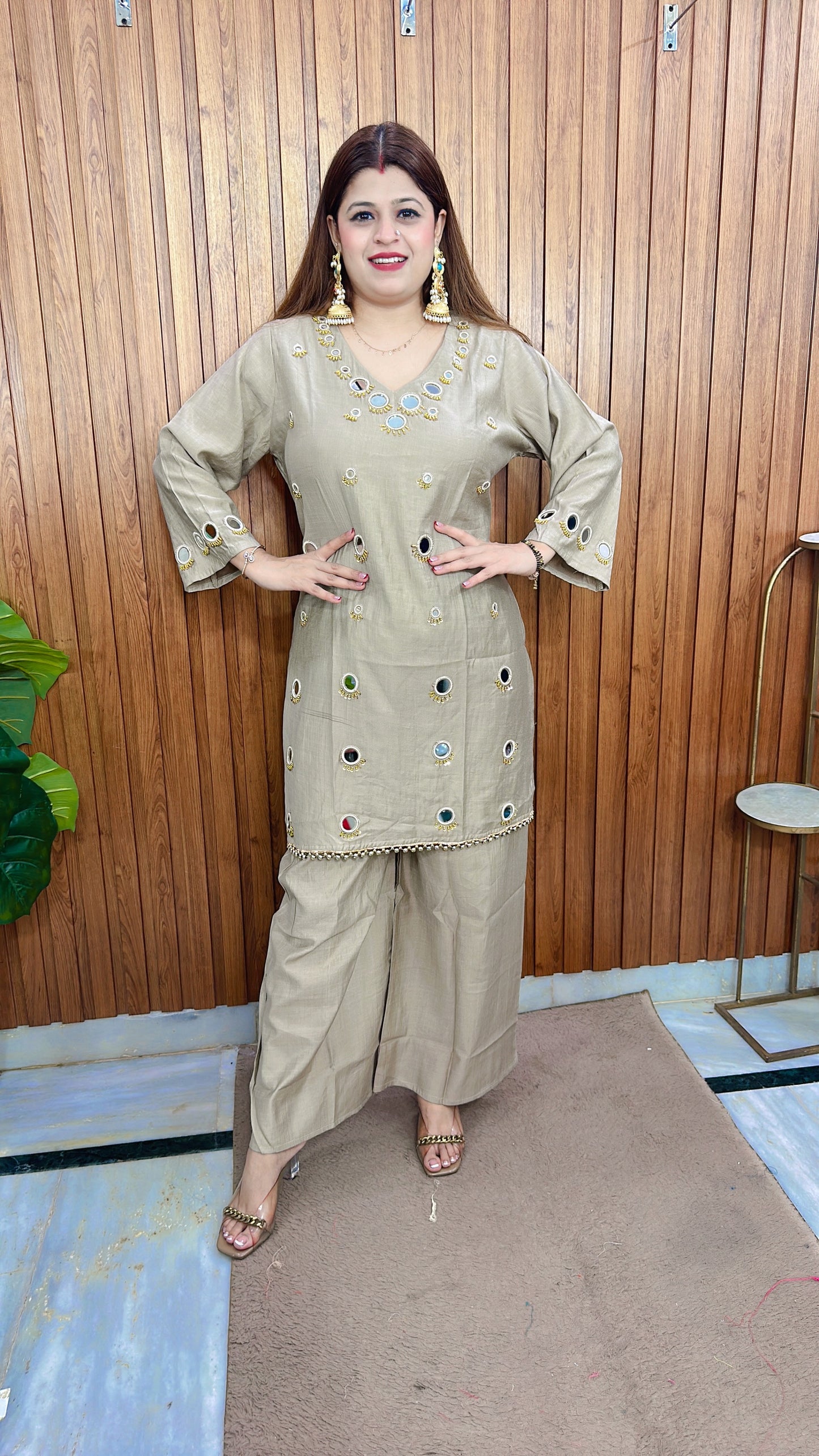 Premium Mirror work coord set