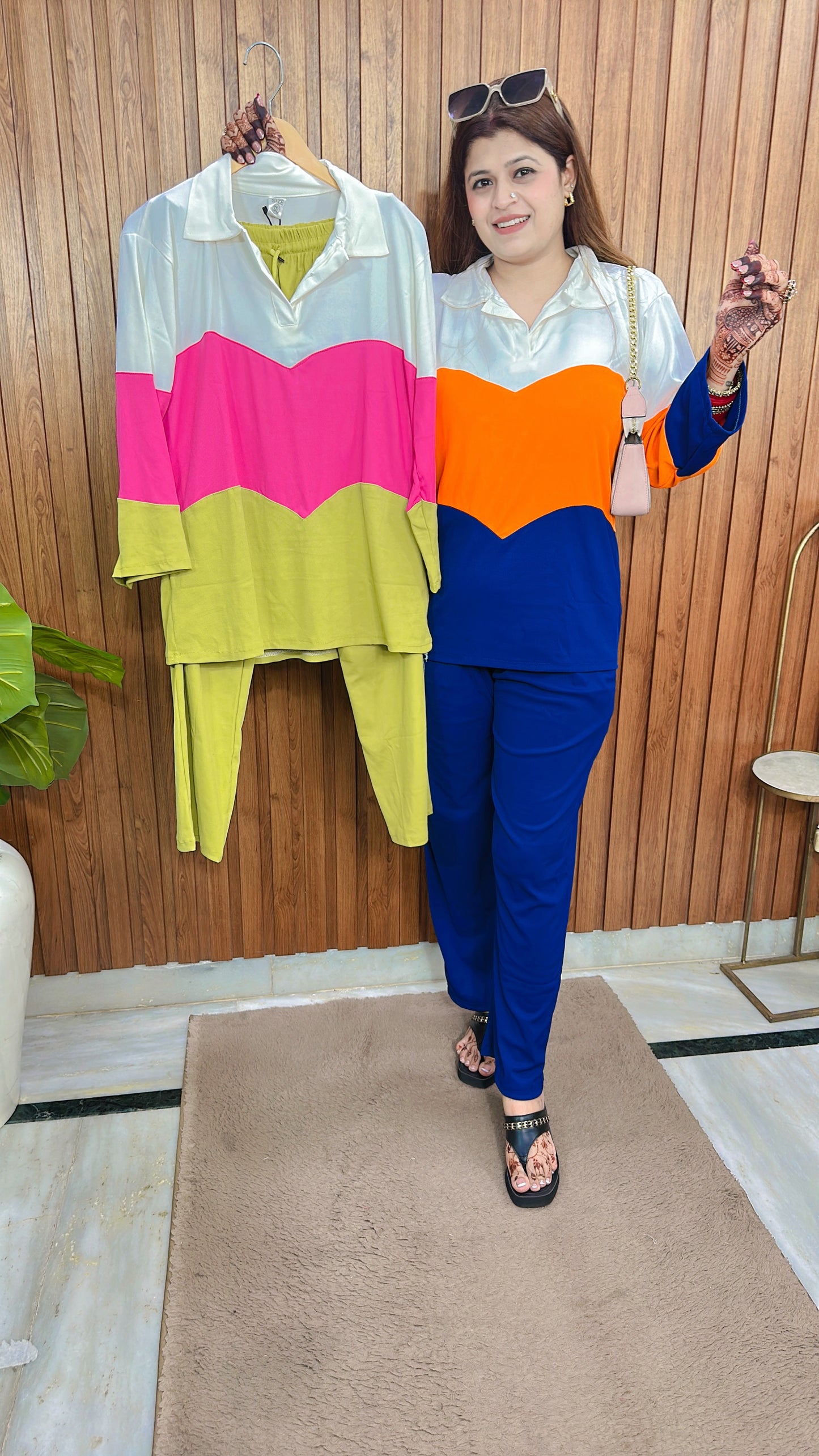Cotton ribbed coord set