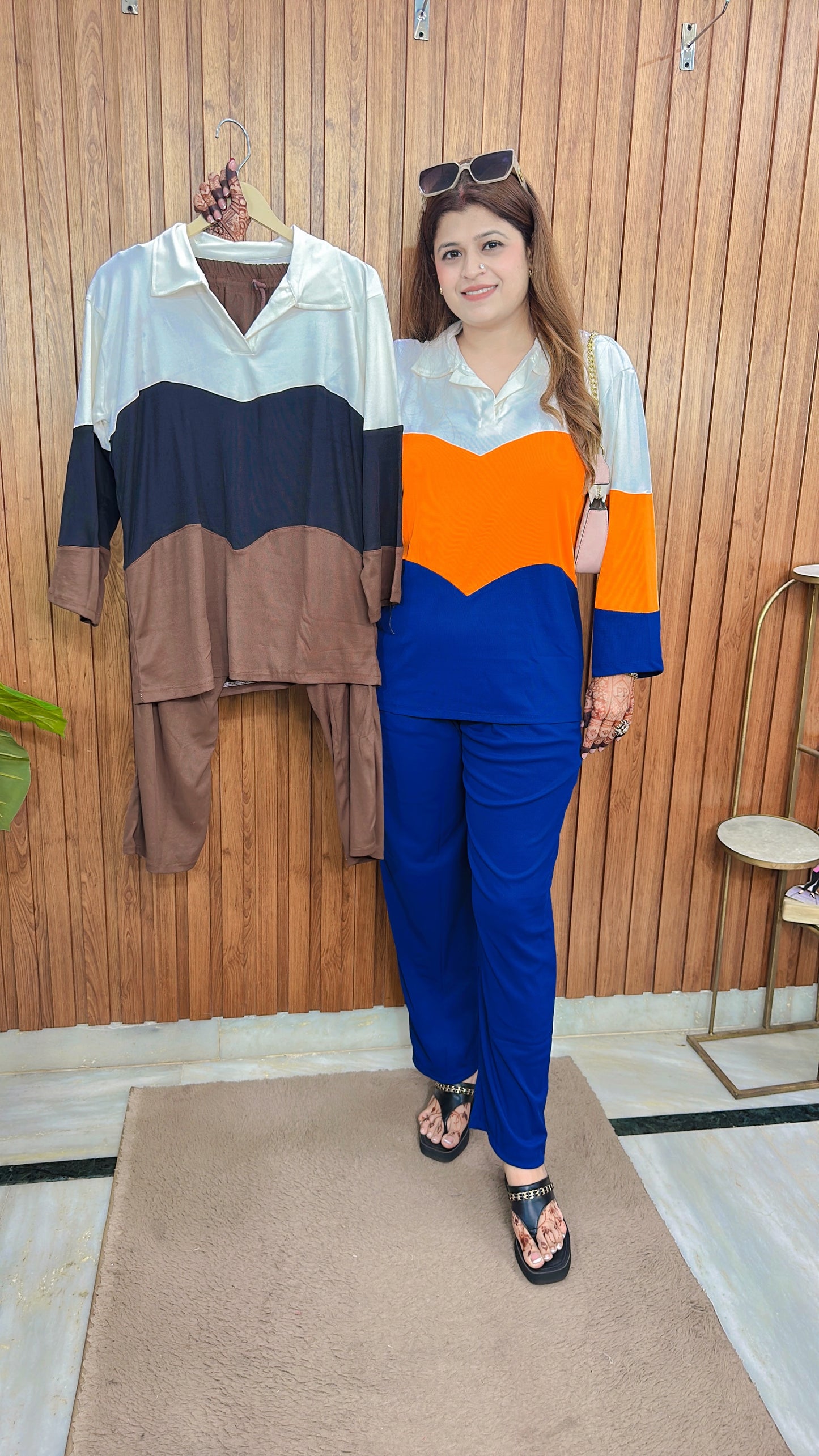 Cotton ribbed coord set