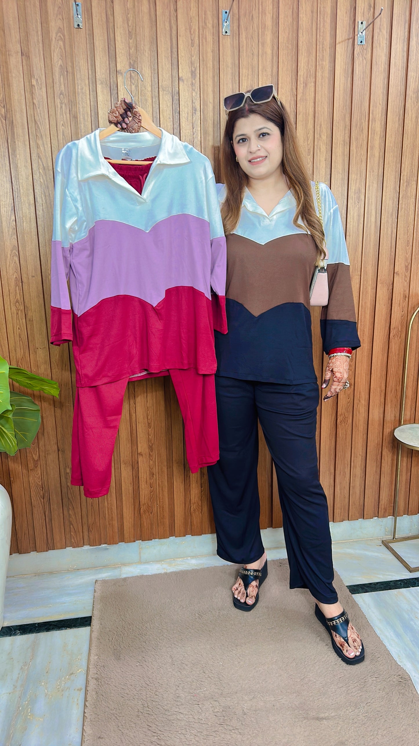 Cotton ribbed coord set