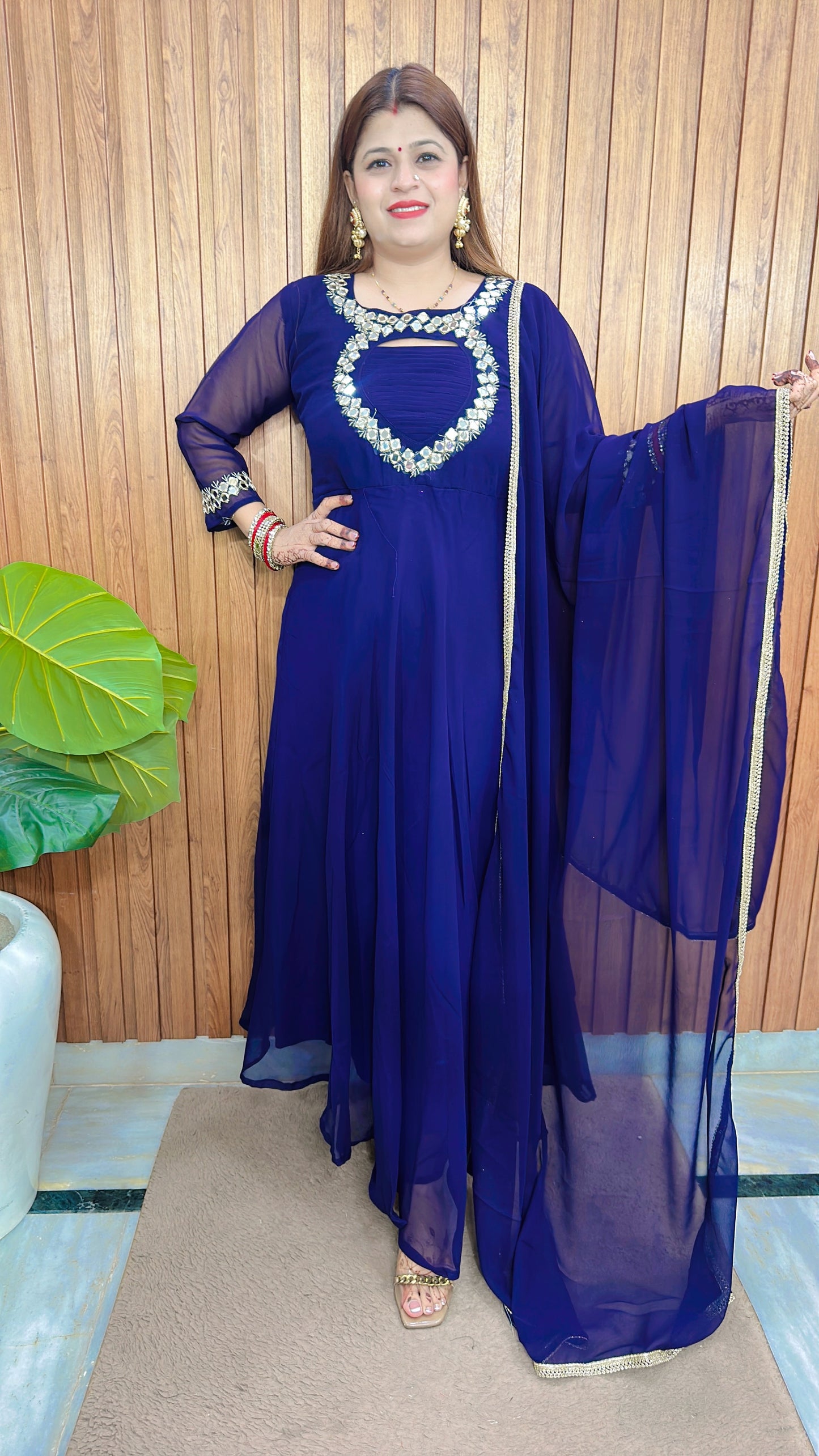 Premium Oval neck Anarkali suit
