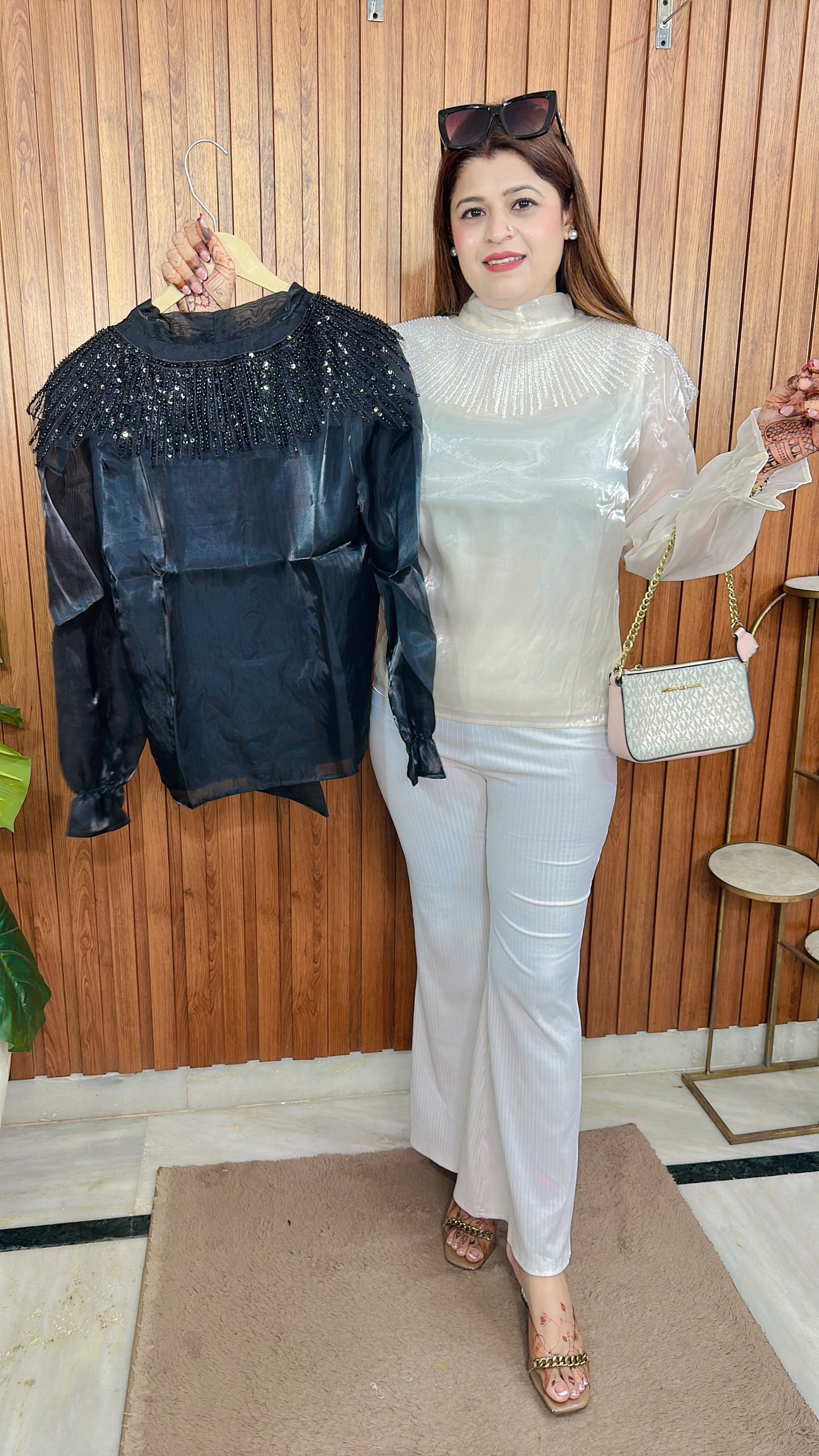 Organza premium handwork Top