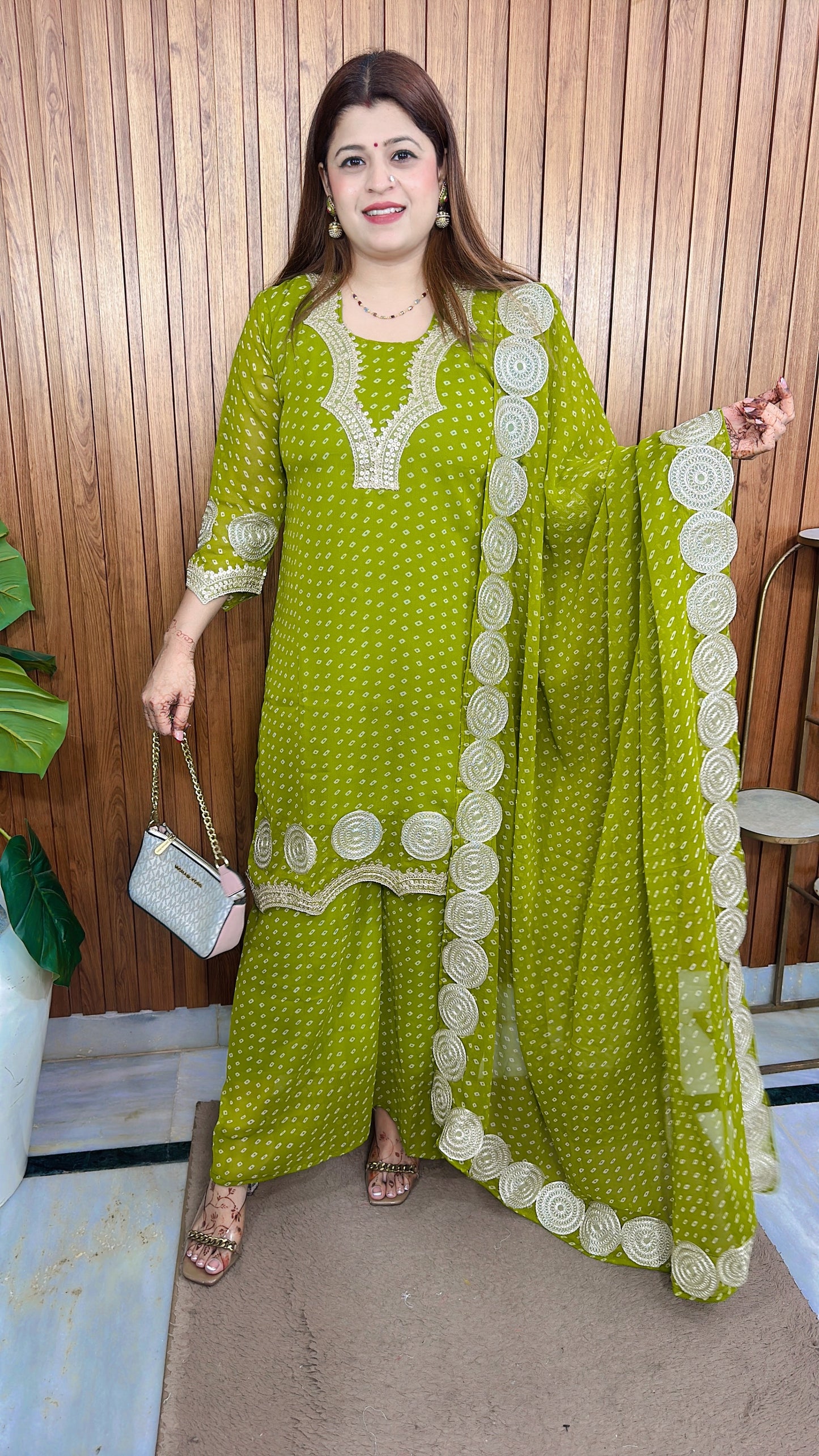 Premium designer Bandhani suit
