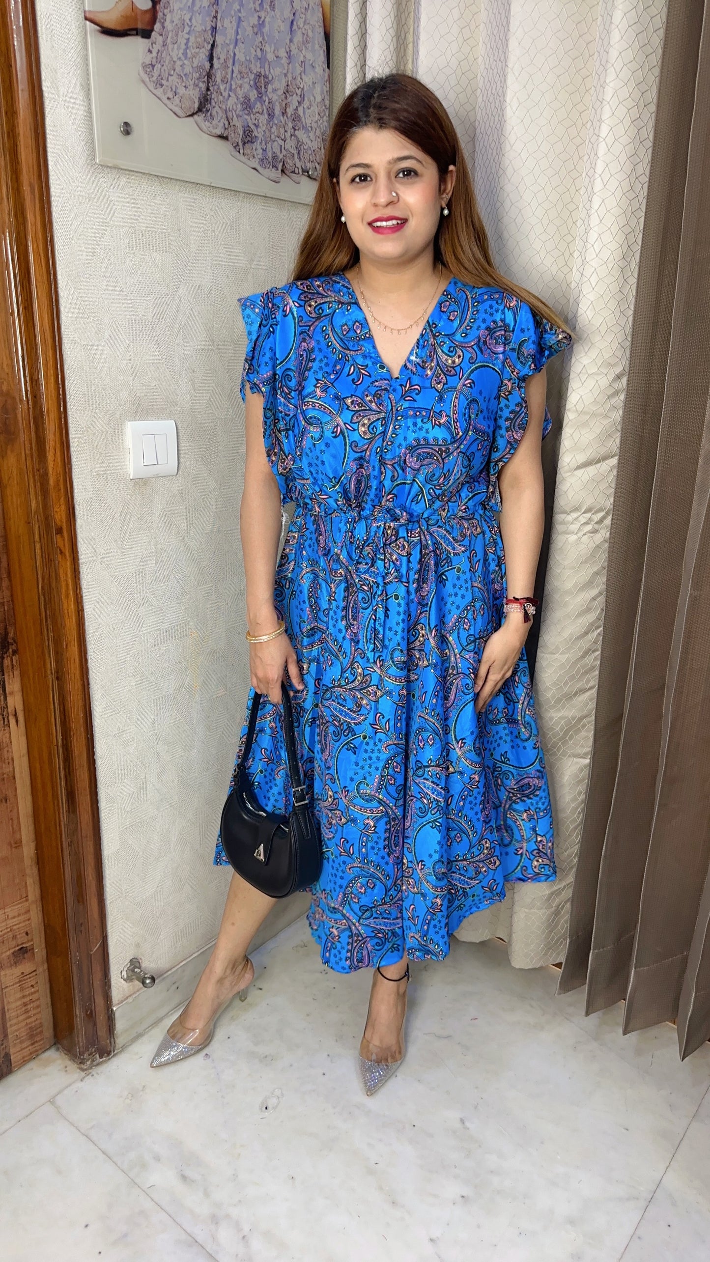 China silk middi dress