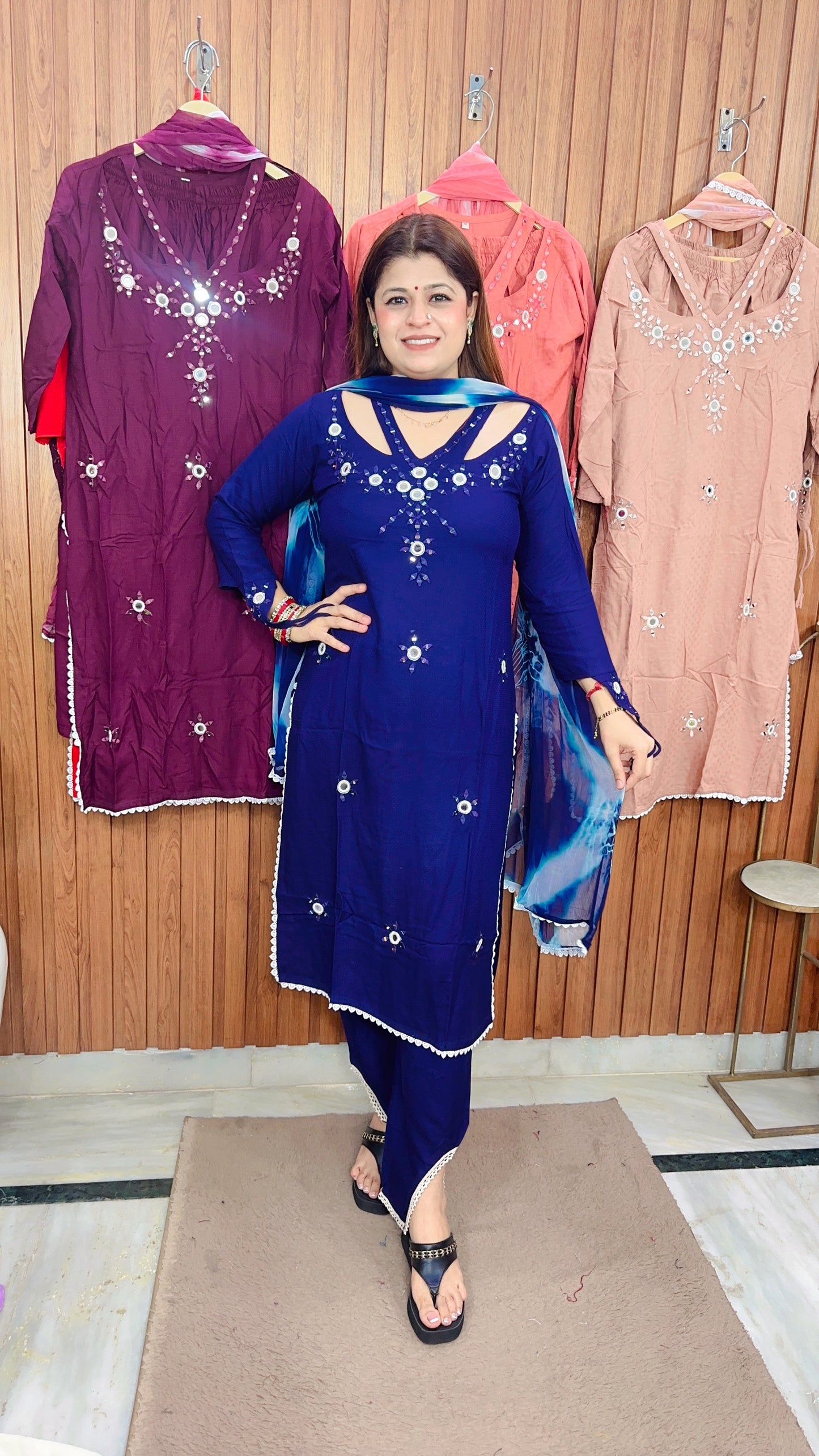 Mirror Halter Neck Cotton Suit