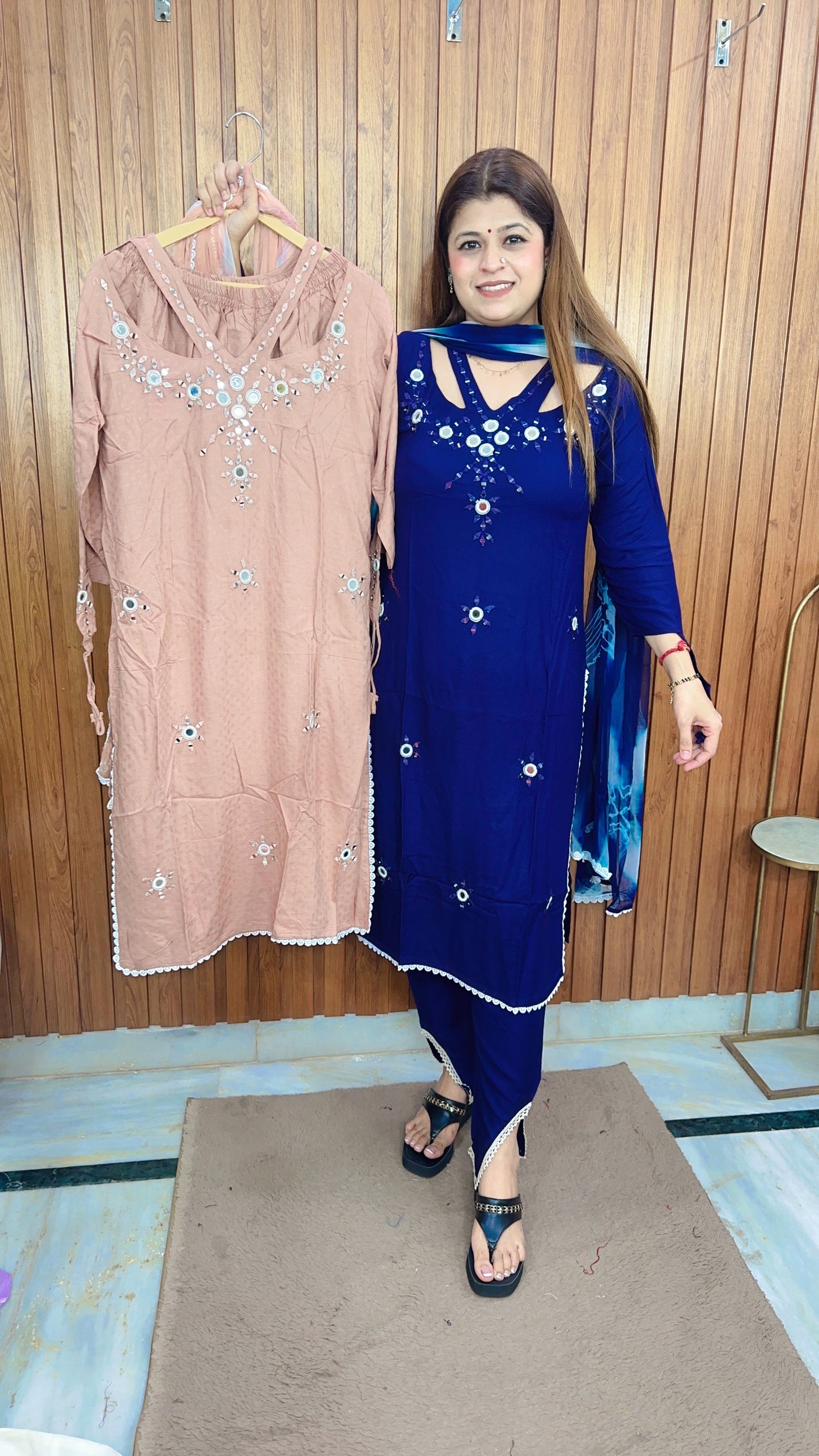 Mirror Halter Neck Cotton Suit