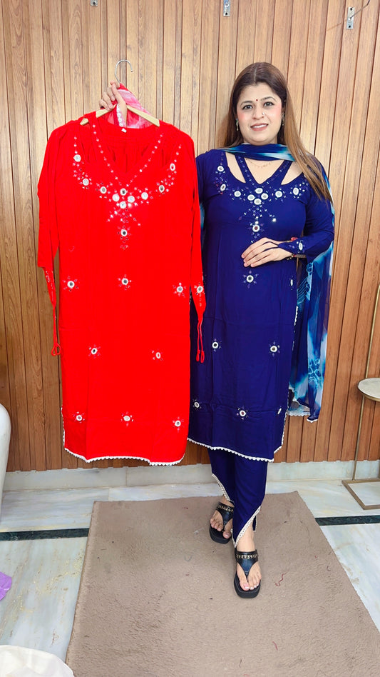 Mirror Halter Neck Cotton Suit