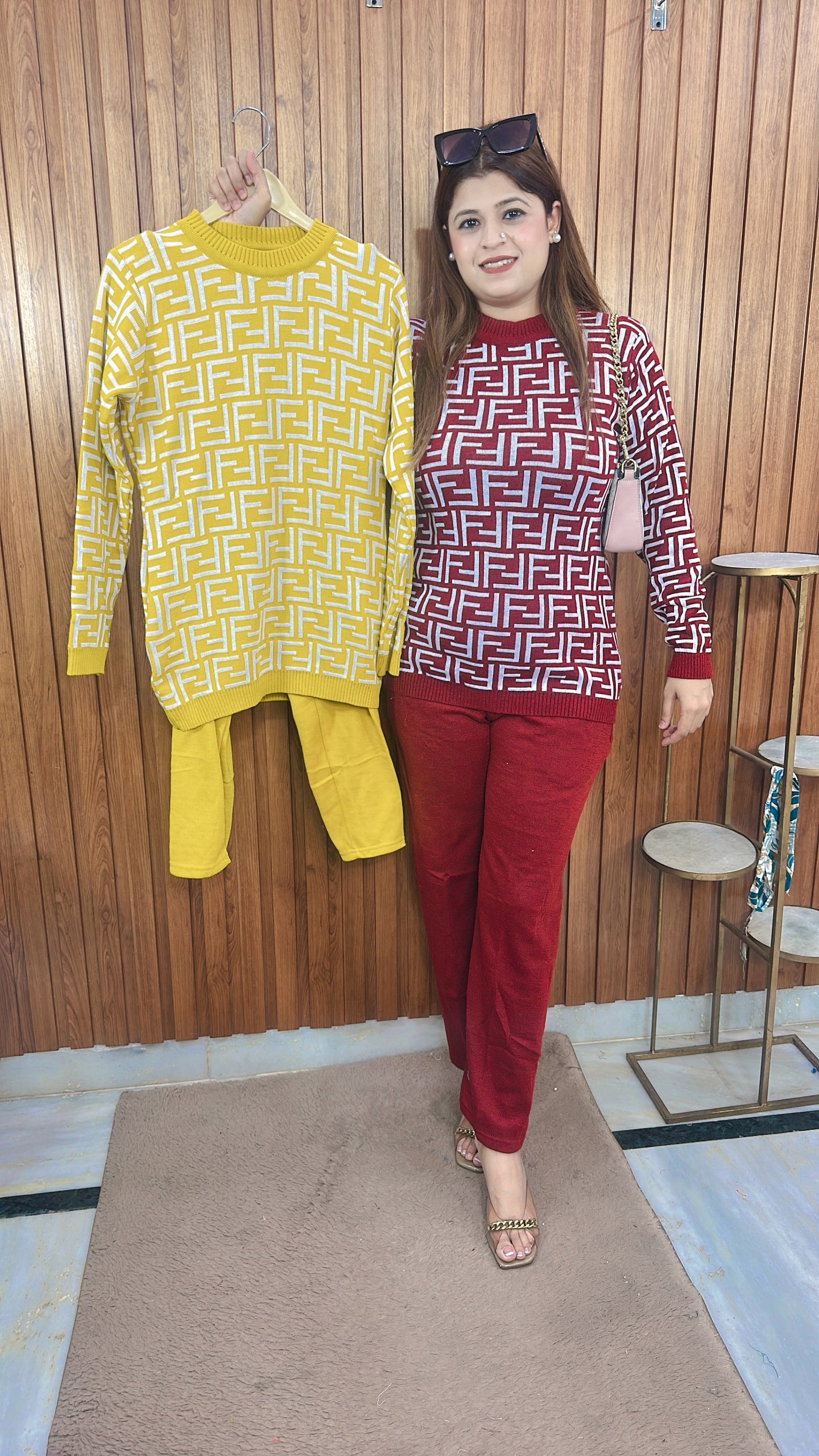 Woolen winter Warm FF coord set